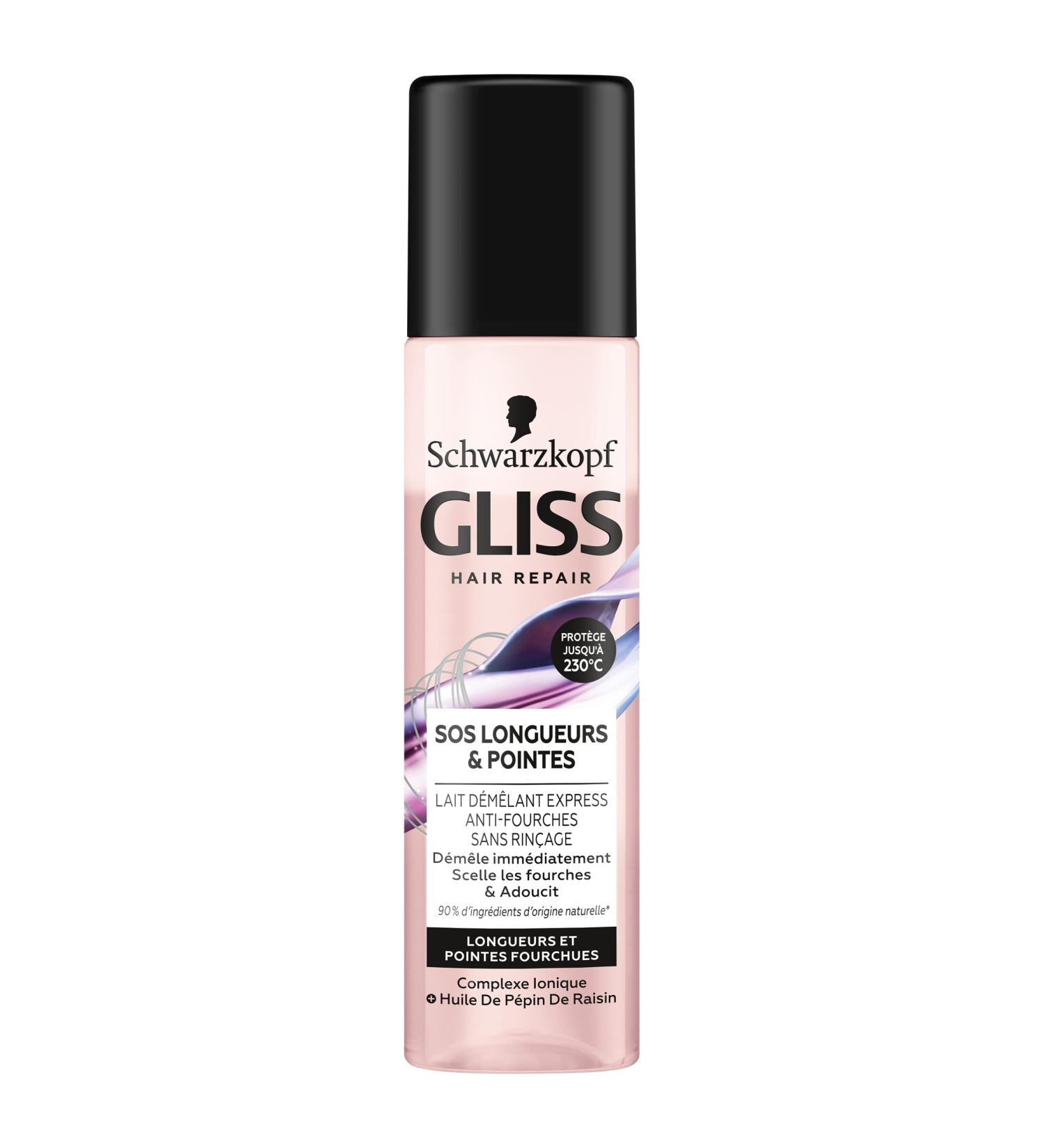 Schwarzkopf Gliss Express Detangling Milk SOS Length & Tips Immediately Detangles Seals Forks and Softens 90% Natural Ingredients 200 ml Bottle - Buy Online on GoSupps.com
