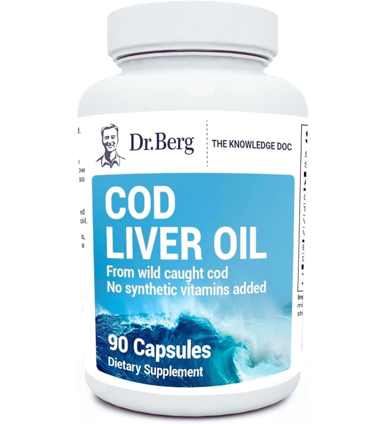 Dr bergs Cod Liver Oil - 90 Capsules - Buy Online on GoSupps.com