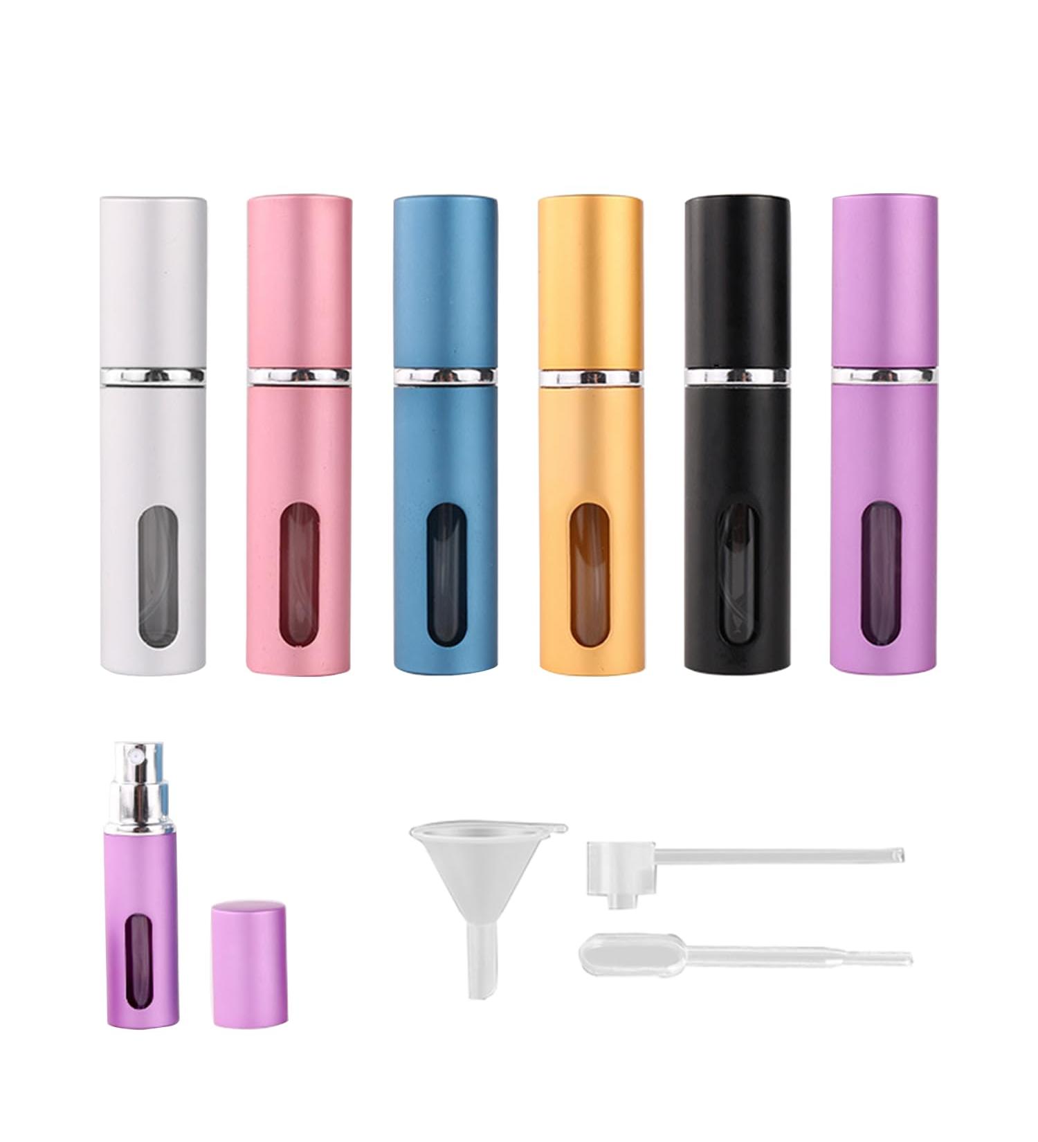 FZSECRIU Perfume Atomiser for On the Go Perfume Filler Perfume Atomiser Refillable Perfume Travel Bottle 5 ml Glass with Funnel Dropper - Buy Online on GoSupps.com