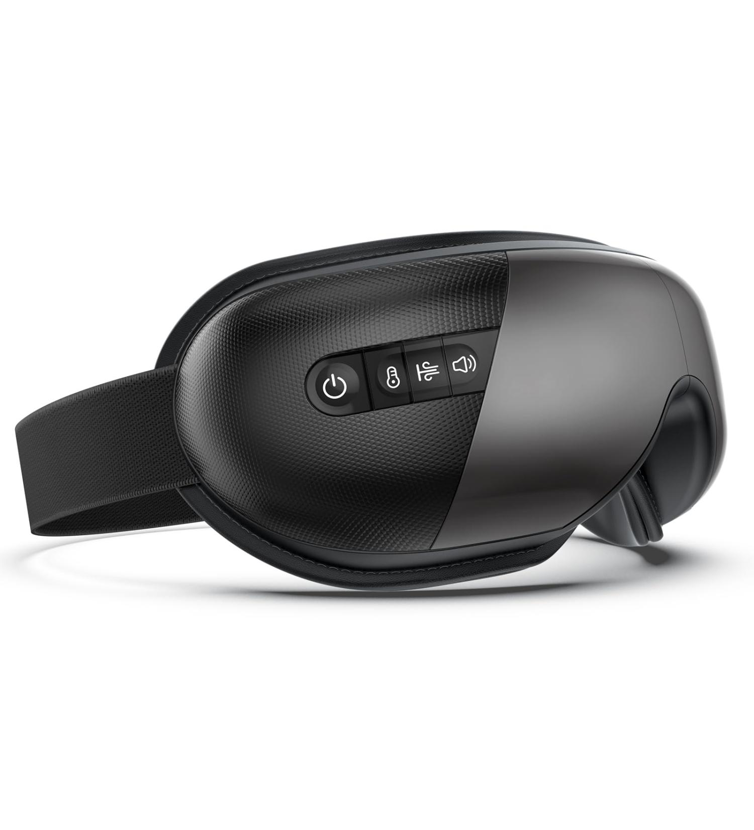 MUSICOZY Eye Massager with Heat & Vibration | Bluetooth Music Relaxation Mask for Migraines & Eye Strain | Best Gift for Women (Black - Buy Online on GoSupps.com