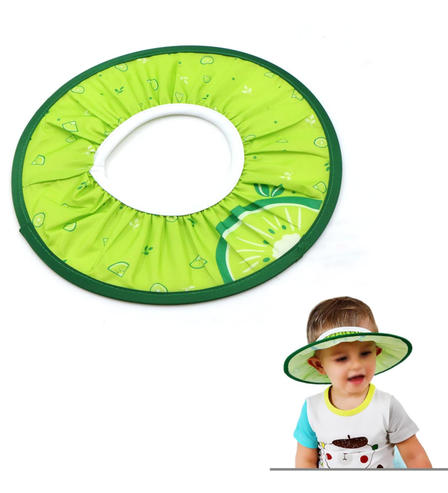 Adjustable Kids Shower Hood - Waterproof Bath Visor for Shampoo Protection - Soft Green Cap 10cm Inner Diameter - Buy Online on GoSupps.com