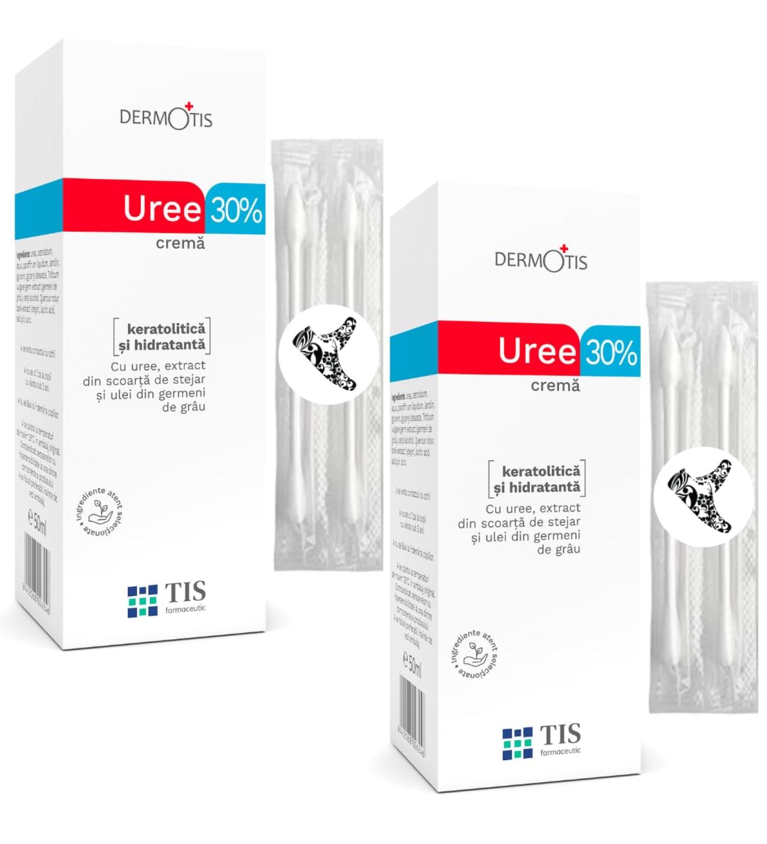 TIS UREA Cream 30% - Treat Eczema Psoriasis & Dry Skin | 2 x 50g | AHA & Wheat Germ Oil | Improve Wounds & Scars - Buy Online on GoSupps.com