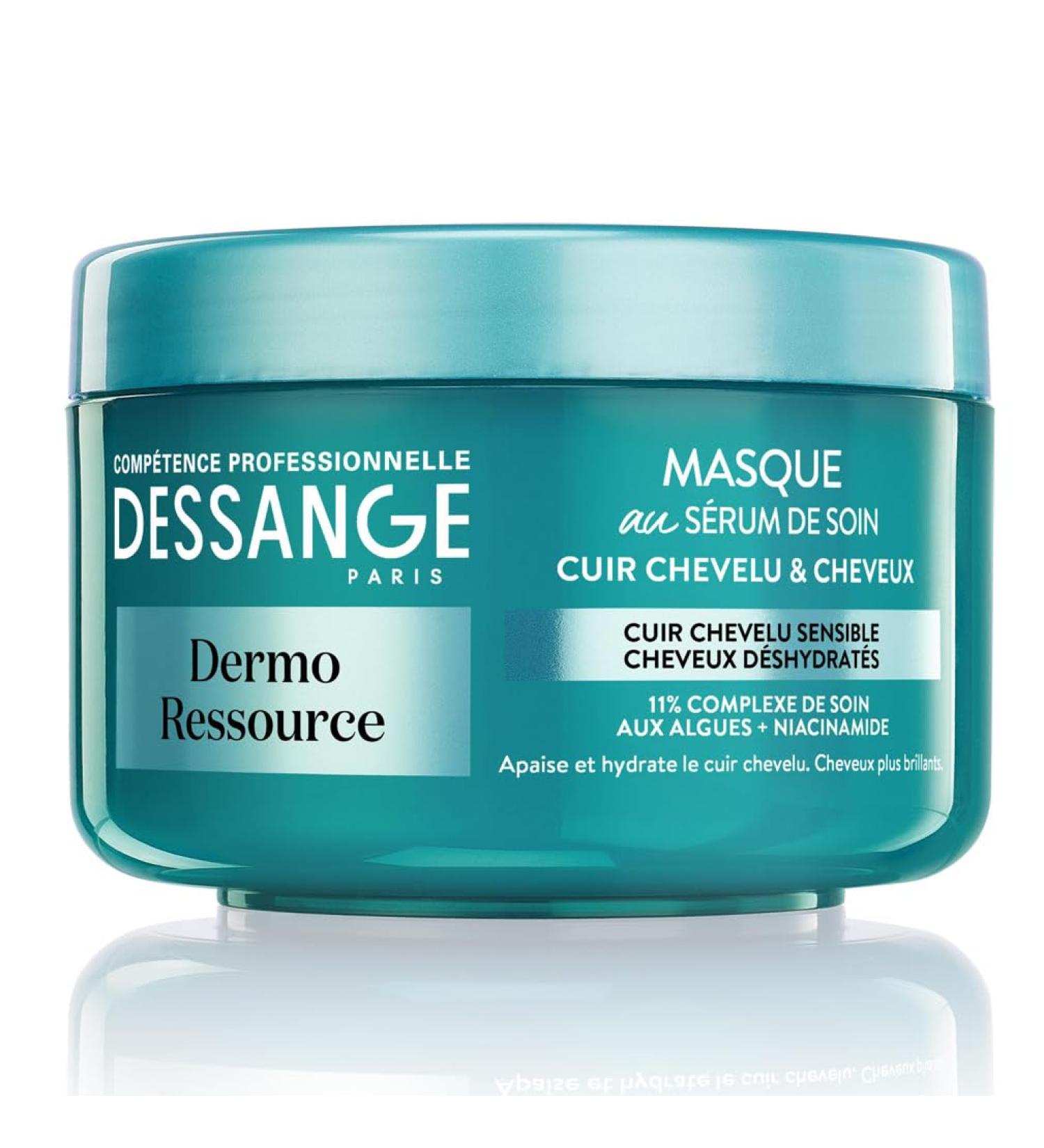 DESSANGE - Dermo Resource Hydra-Soothing Hair Mask - Formula Enriched With Algae & Niacinamide - Soothes & Hydrates - For Sensitive Scalp & Dehydrated Hair - 250 ml - Buy Online on GoSupps.com