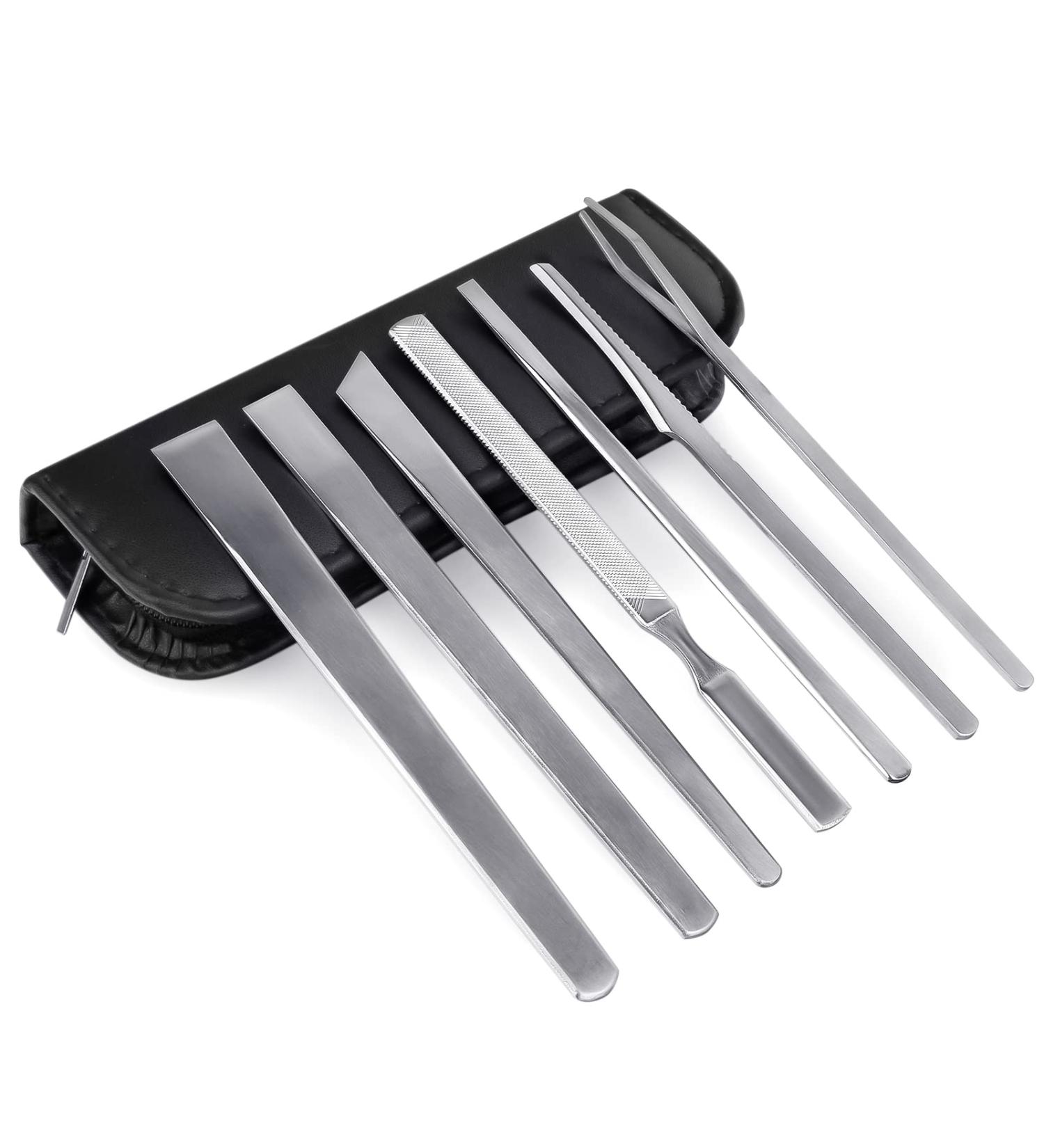 Ajiivao Pedicure Knife Set - 7 Pack | Professional Foot Repair Kit | Ingrown Toenail Tools with Storage Bag | Cuticle Remover and Callus Treatment - Buy Online on GoSupps.com