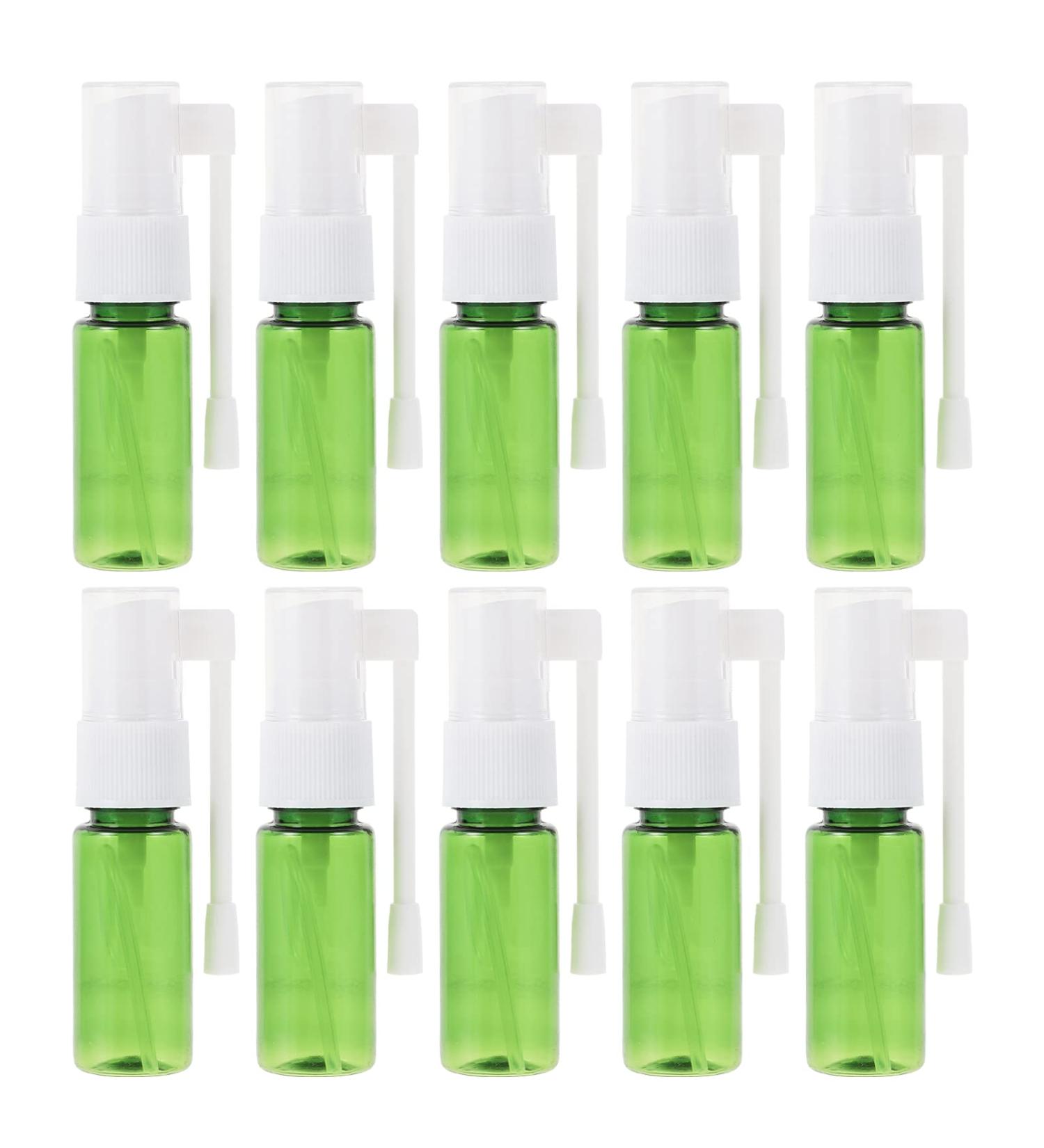 Healifty Mini Perfume Bottle Sprayer 10Pcs | Refillable Nasal Wash Spray Bottles | 15ml Travel Spray Bottle | Nasal Cleanser | Green | 9x2.4x2.4cm - Buy Online on GoSupps.com