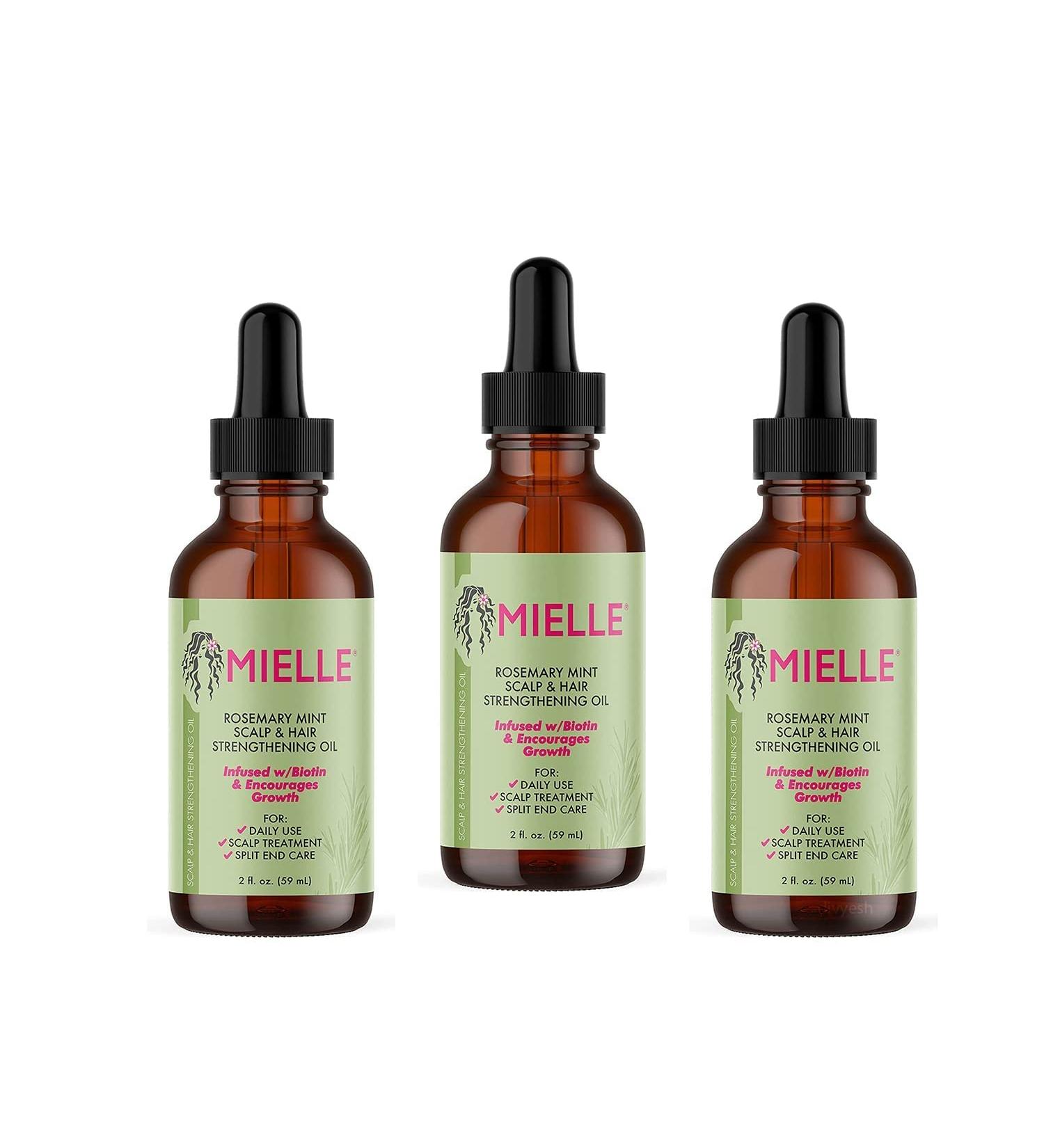 Mielle/Rosemary Mint/Scalp & Hair Strengthening Oil/Healthy Hair Growth / 2 oz (59ml) / (Pack of 3) - Buy Online on GoSupps.com