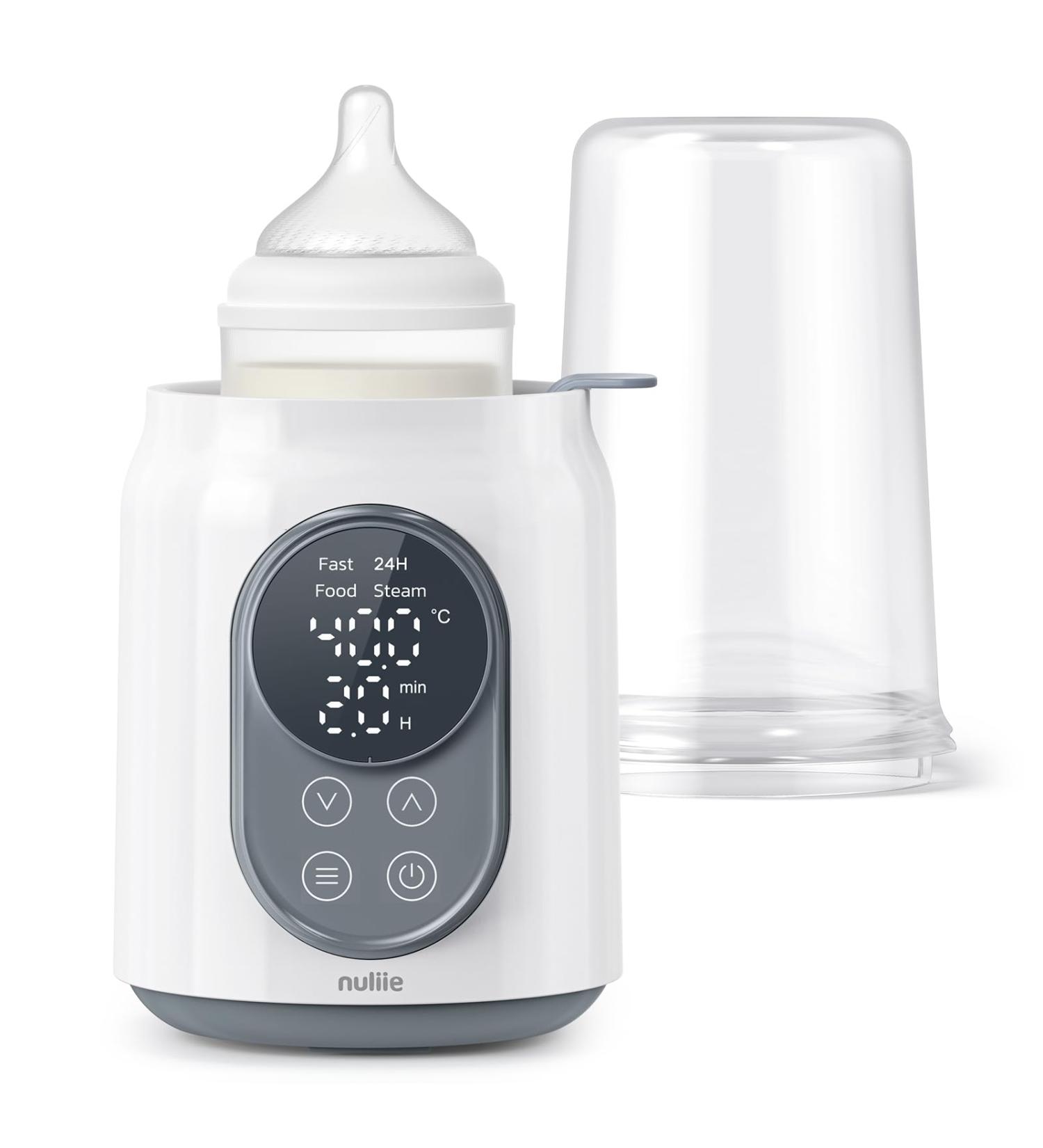 Nuliie 6-in-1 Baby Bottle Warmer with Smart Temperature Control - BPA-Free Food Warmer & Defroster for Breastmilk/Formula - White - Buy Online on GoSupps.com