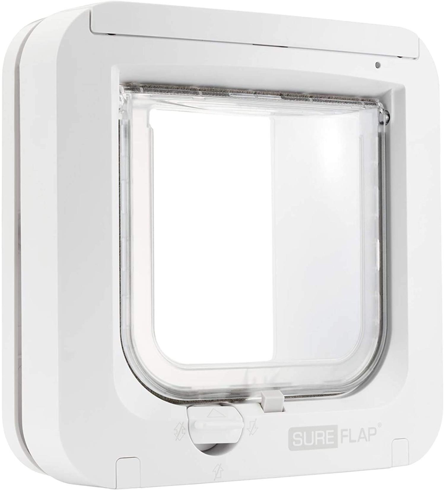 SureFlap Microchip Cat Flap - White | Scans Pet's ID on Entry | Flap Opening 4 3/4 (H) x 5 5/8 (W) - Buy Online on GoSupps.com