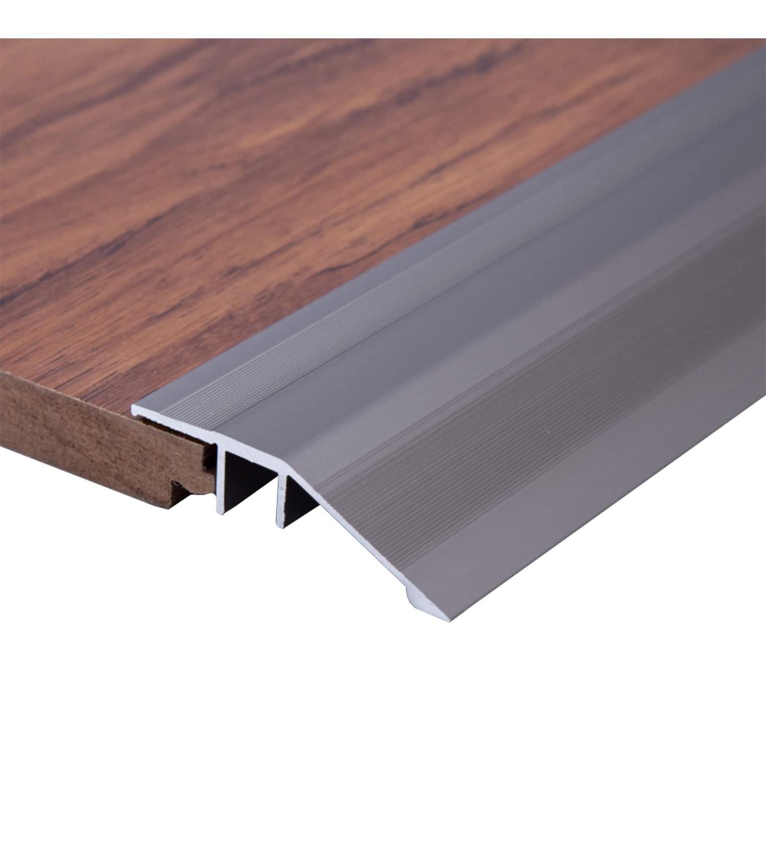 Buy Floor Transition Strip for Walkers - Gray Aluminum Reducer Ramp for Doorways - Non-Slip Edge Trim - 0.9 to 1.45m Long - Perfect for Easy Access - Buy Online on GoSupps.com