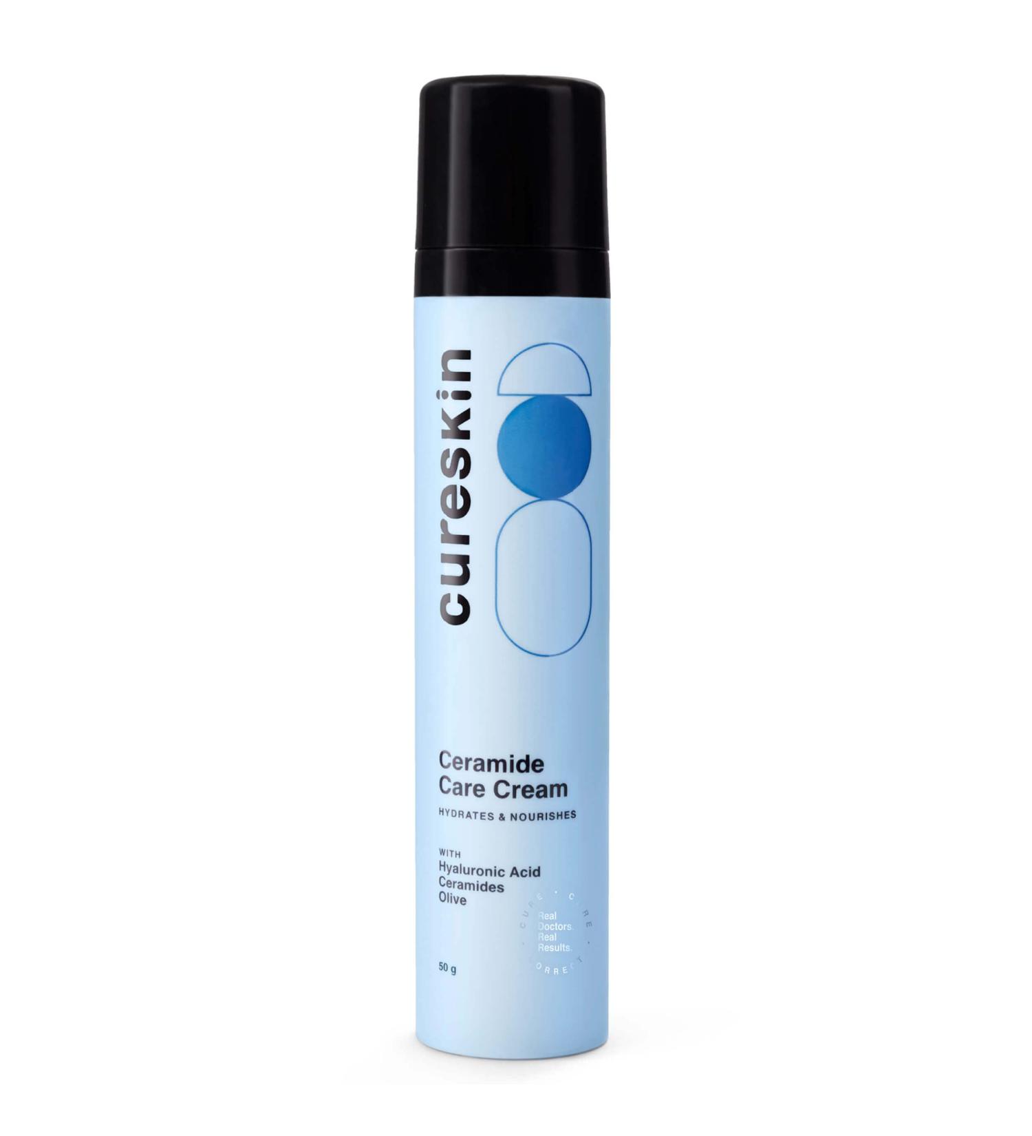 Cureskin Ceramide Moisturizer SPF 40 PA+++ Skin Barrier Repair Face Moisturizer for Men and Women | Hyaluronic Acid Moisturizer for Face | Anti Aging Cream for Women and Men 1.76 Ounce (Pack of 1) - Buy Online on GoSupps.com