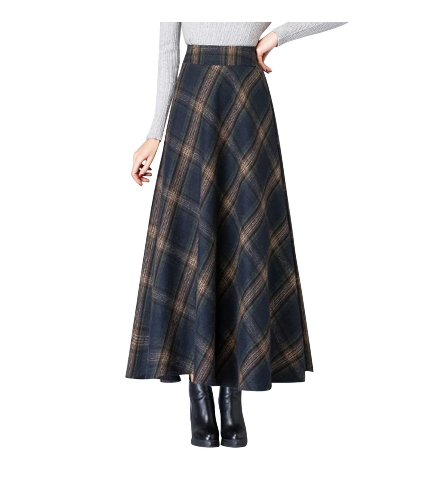 Shop Women's Short Black Skirt - High Elastic Waist Mini Beach & Winter Skater Skirt in Dark Blue - Buy Online on GoSupps.com