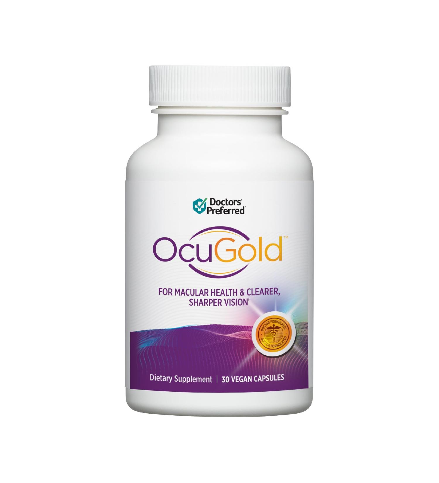DOCTORS' PREFERRED Clinical-Grade OcuGold Eye Vitamins with Lutein and Zeaxanthin for Macula & Retina Health Digital Eye Strain Eye Fatigue and Visual Performance - 30 Vegan Capsules 30 Count (Pack of 1) - Buy Online on GoSupps.com