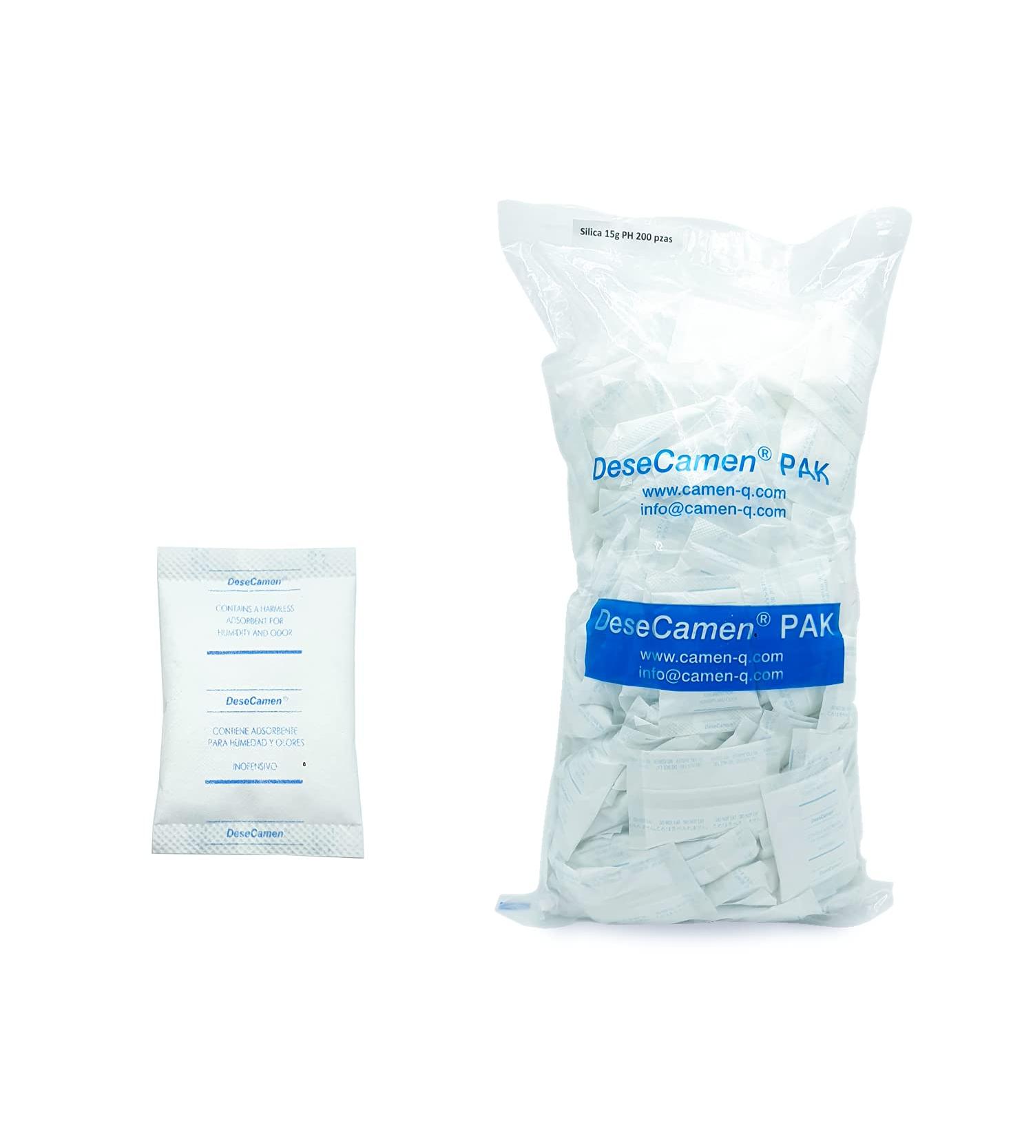 Desecamen Silica Gel Desiccant Pack - Non-Toxic Moisture Absorber for Food (200 Packs 15g) - International Shipping Available - Buy Online on GoSupps.com