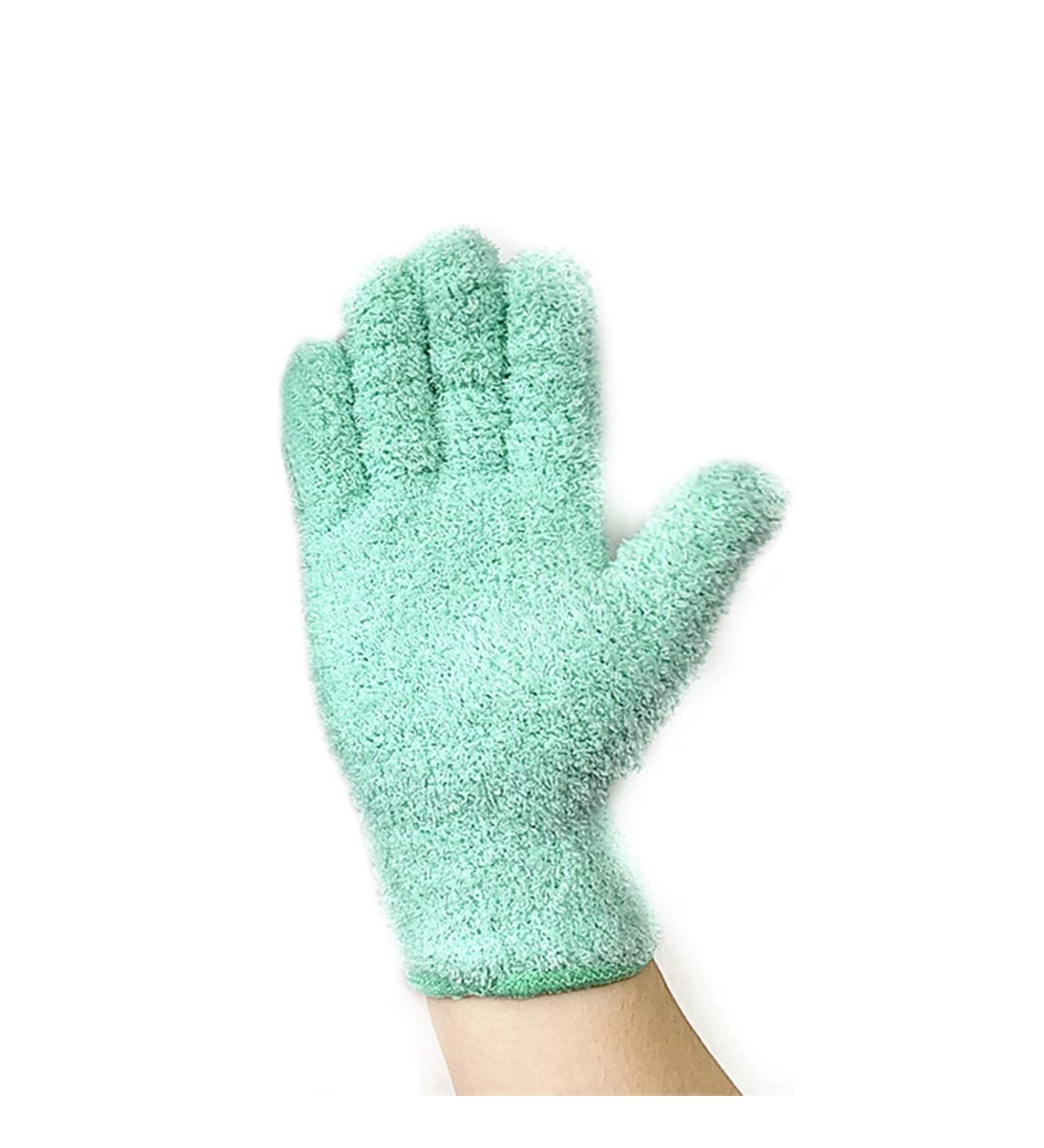 MBNVBNM Cleaning gloves Ultrafine Fiber Dedusting Cleaning Gloves Cleaning Window Dedusting Tools Reusable Cleaning Gloves Household Cleaning Tools (Color : Light gray Size : One size fits all)
