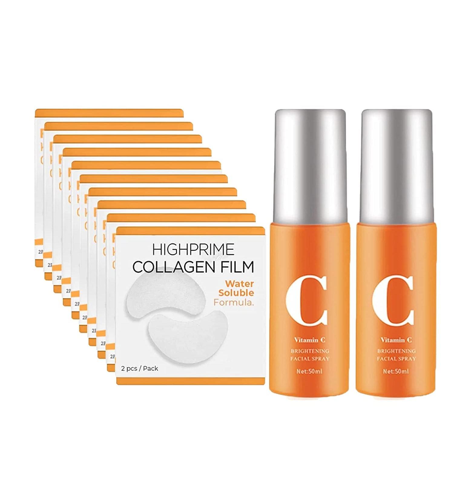 Highprime Collagen Film & Mist Kit - Dermance Korea Highprime Collagen Soluble Film Mist Kit for Anti-Aging Effects Smooths Out Fine Lines And Wrinkles 10pack+2bottle - Buy Online on GoSupps.com