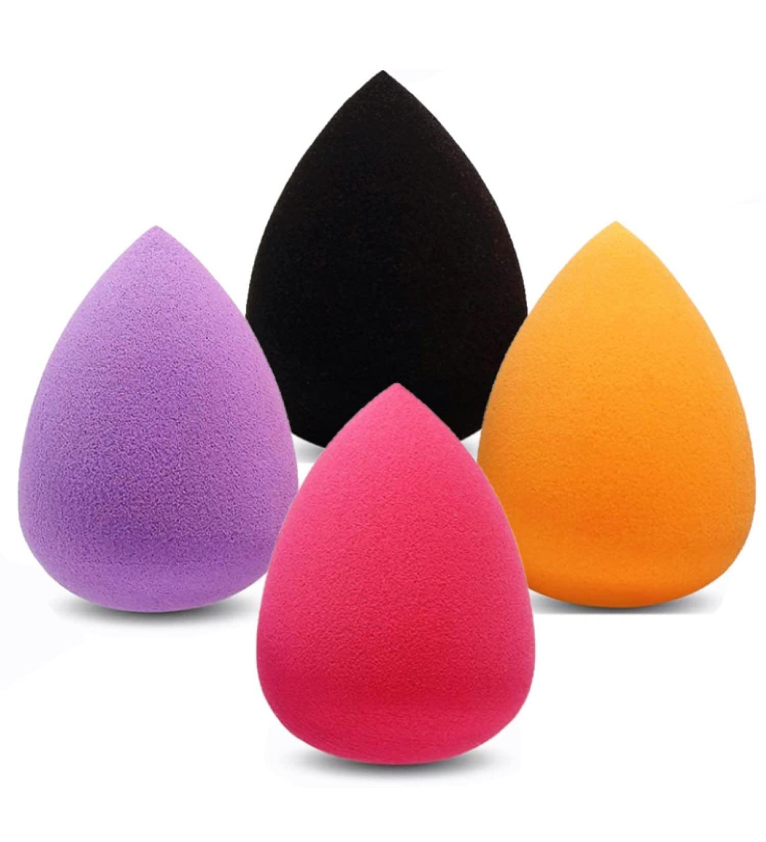 Set of 4 Non-Latex Multi-Colored Makeup Blender Sponges for Cream, Powder, and Liquid Foundation - Buy Online on GoSupps.com