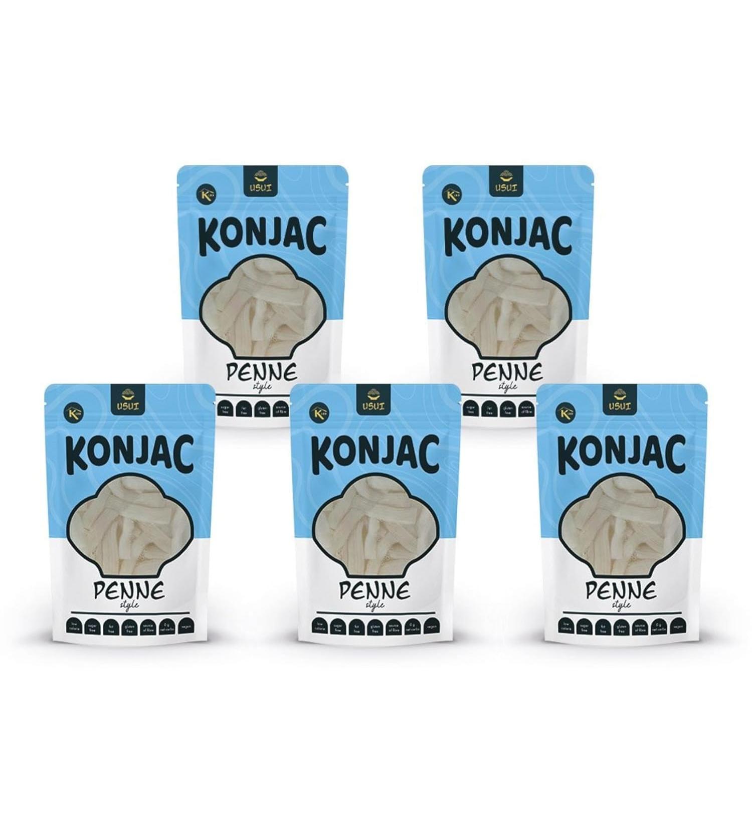 USUI Penne de Konjac 5 pi ces Nouilles Shirataki Konjac | Low Carb | Keto | sans gluten | faible en calories | p tes de r gime (5 270g) 1 g (Lot de 1) - Buy Online on GoSupps.com