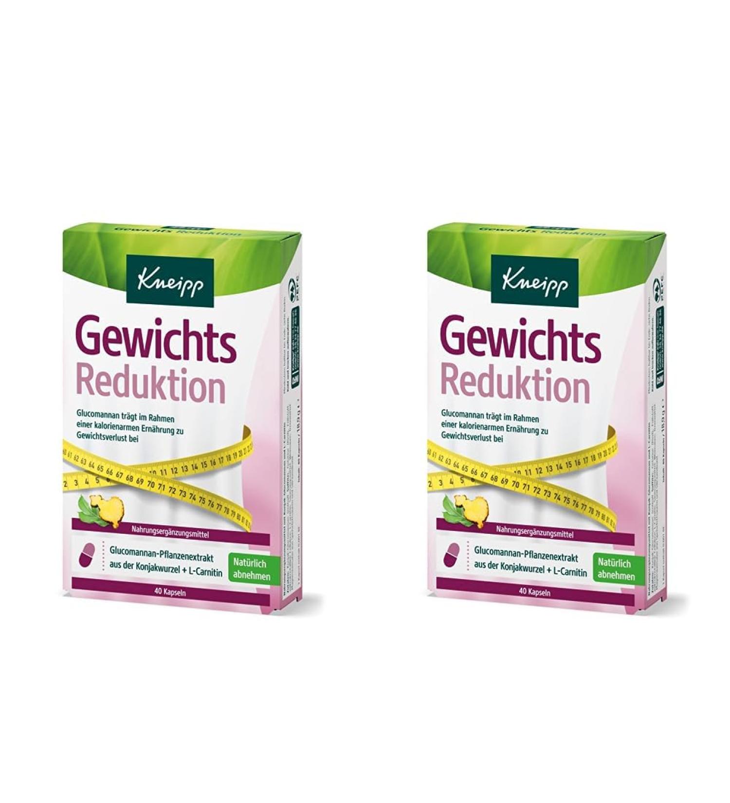 Kneipp Weight Reduction Capsules - 40 Pieces (2 Pack) - Effective Weight Loss Support International Shipping Available - Buy Online on GoSupps.com