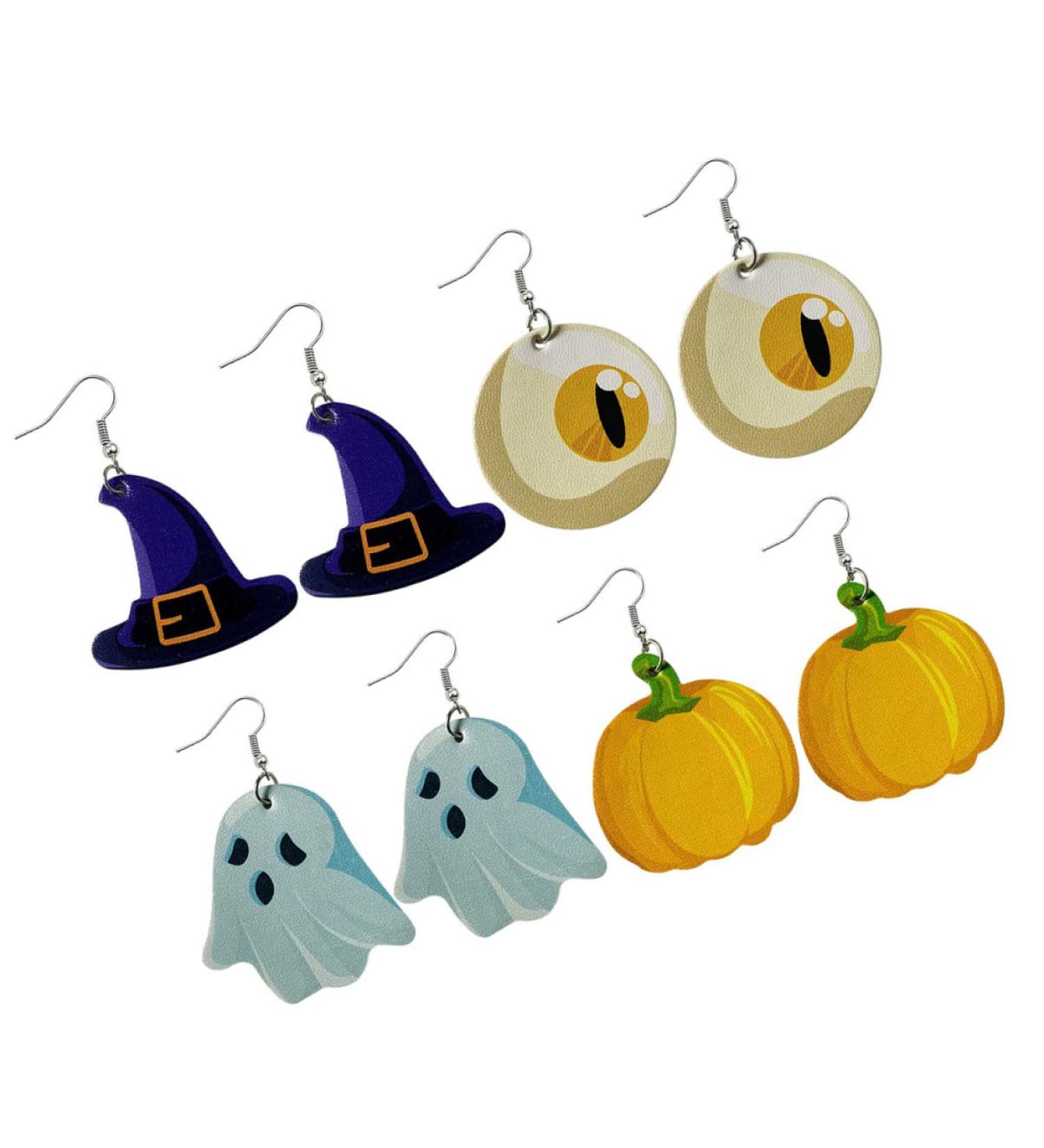 SOIMISS 4 Halloween Earrings Ladies Earrings Halloween Bag Stuffer Erings Ear Decoration Miss Cosplay Ghost - Buy Online on GoSupps.com