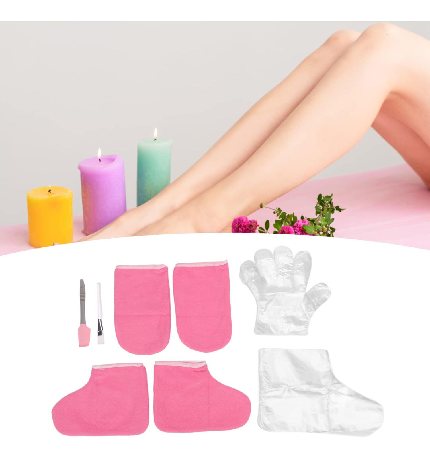 Paraffin Wax Bath Gloves Booties Wax Treatment Hand Foot Set Moisturizing Gloves Paraffin Wax Gloves SPA Heat Insulated Mitts and Booties 100pcs Disposable Glove Foot Cover - Buy Online on GoSupps.com