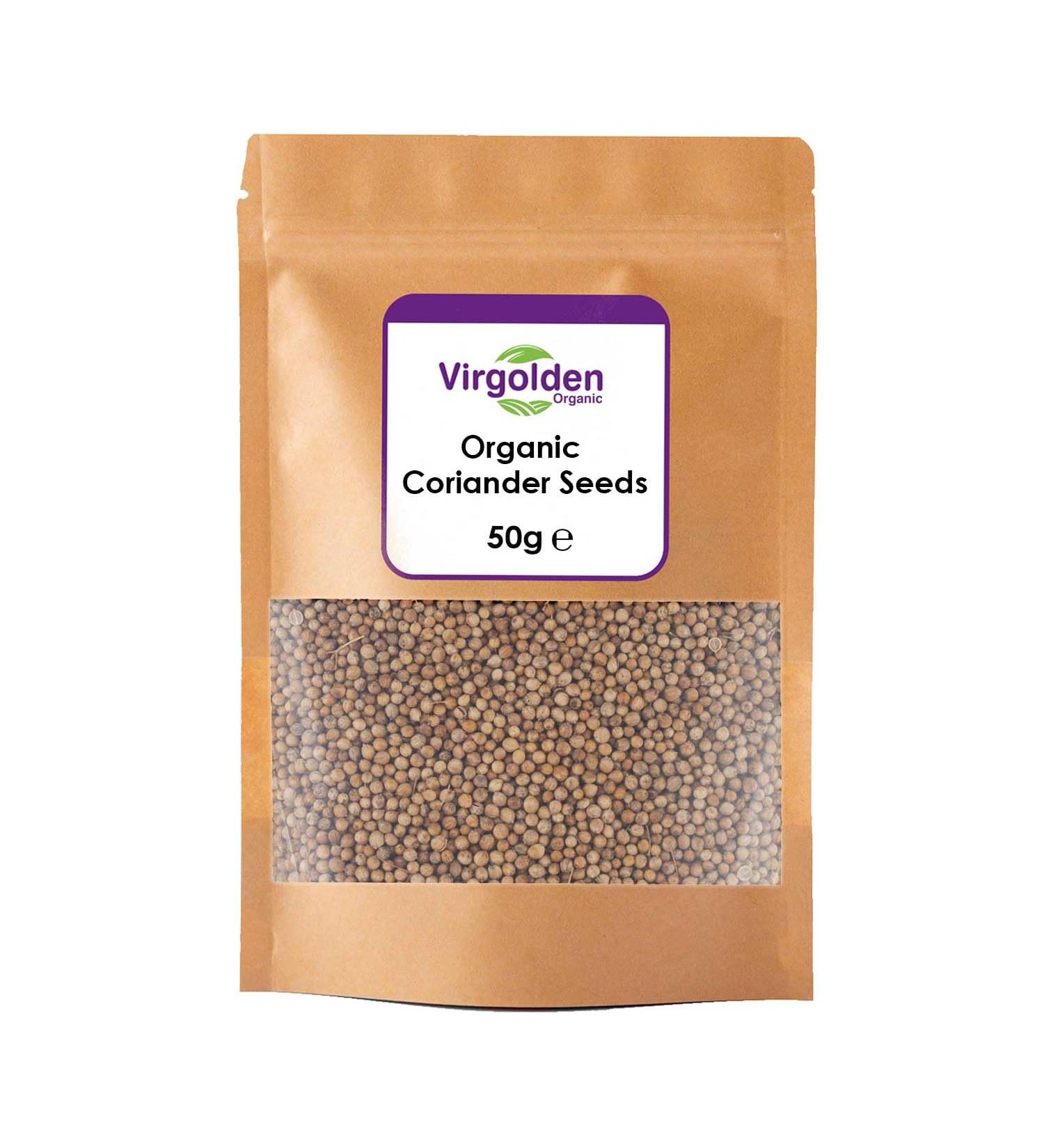 Organic Coriander Seeds 50g by Virgolden Organic - Buy Online on GoSupps.com