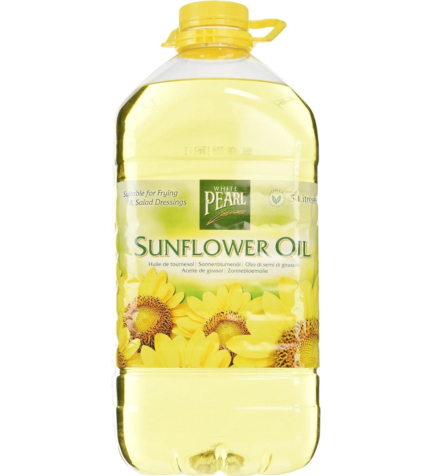 White Pearl Sunflower Cooking Oil 5 Litres (1) - Buy Online on GoSupps.com