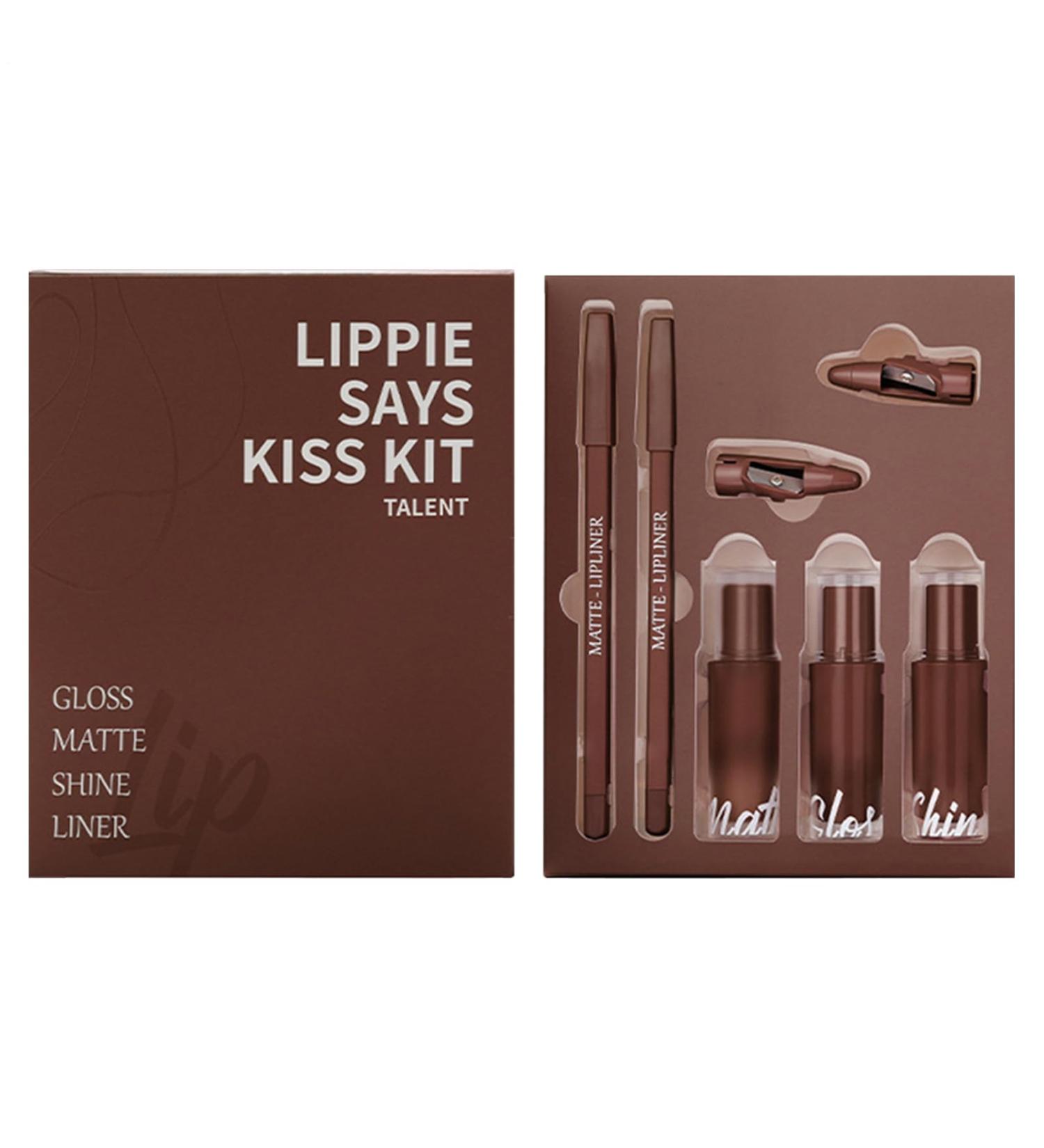 Lip Liner and gloss set long lasting lipstick liquid lipstick for shopping travel business trips stage appointments meetings vacation 06 - Buy Online on GoSupps.com