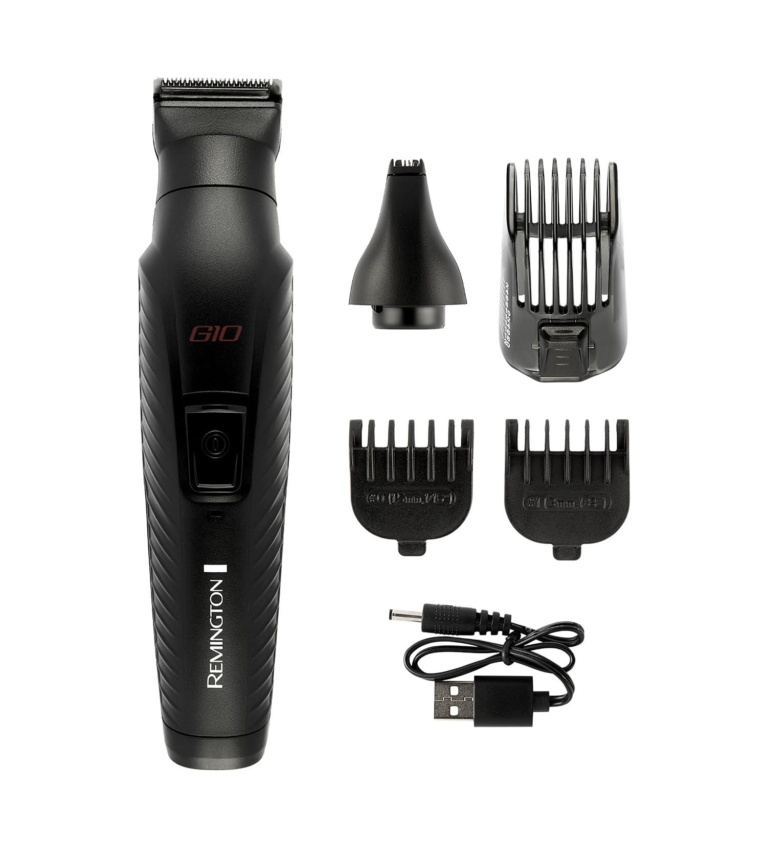 Remington Hair Clipper Men 10-in-1 Kit with 5 attachments Beard & Hair Trimmer Nose Ear & Eyebrow Trimmer G10 (Graphite Engineered Coating Self-Sharpening Blades USB Rechargeable) PG2100 - Buy Online on GoSupps.com