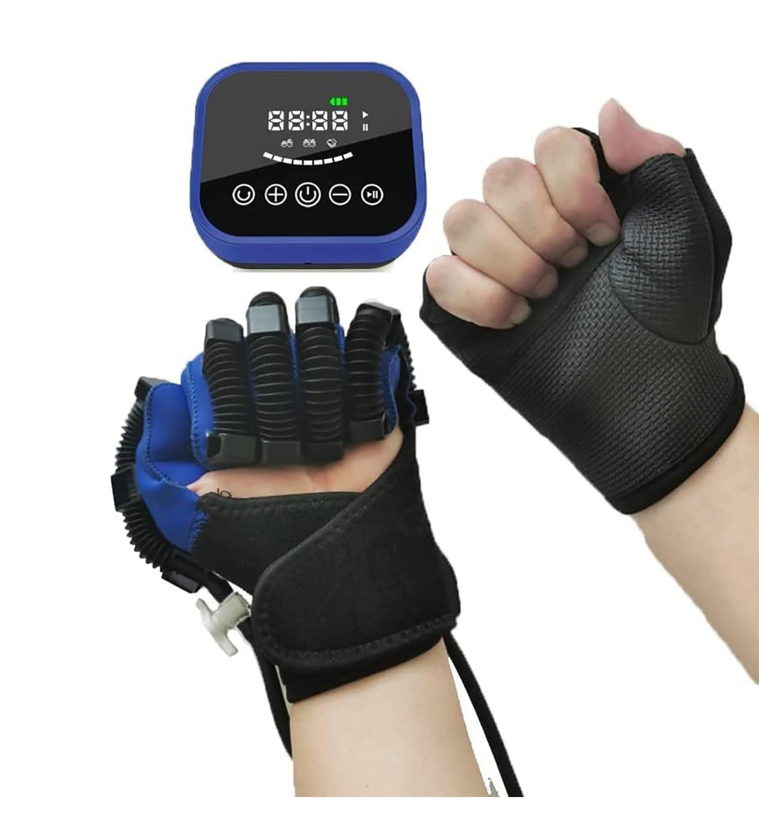 ZZBB Rehabilitation Robot Gloves Stroke Hemiplegia Rehabilitation Training Equipment for Hand Function Recovery Finger Trainer Multiple Modes Left X-Large