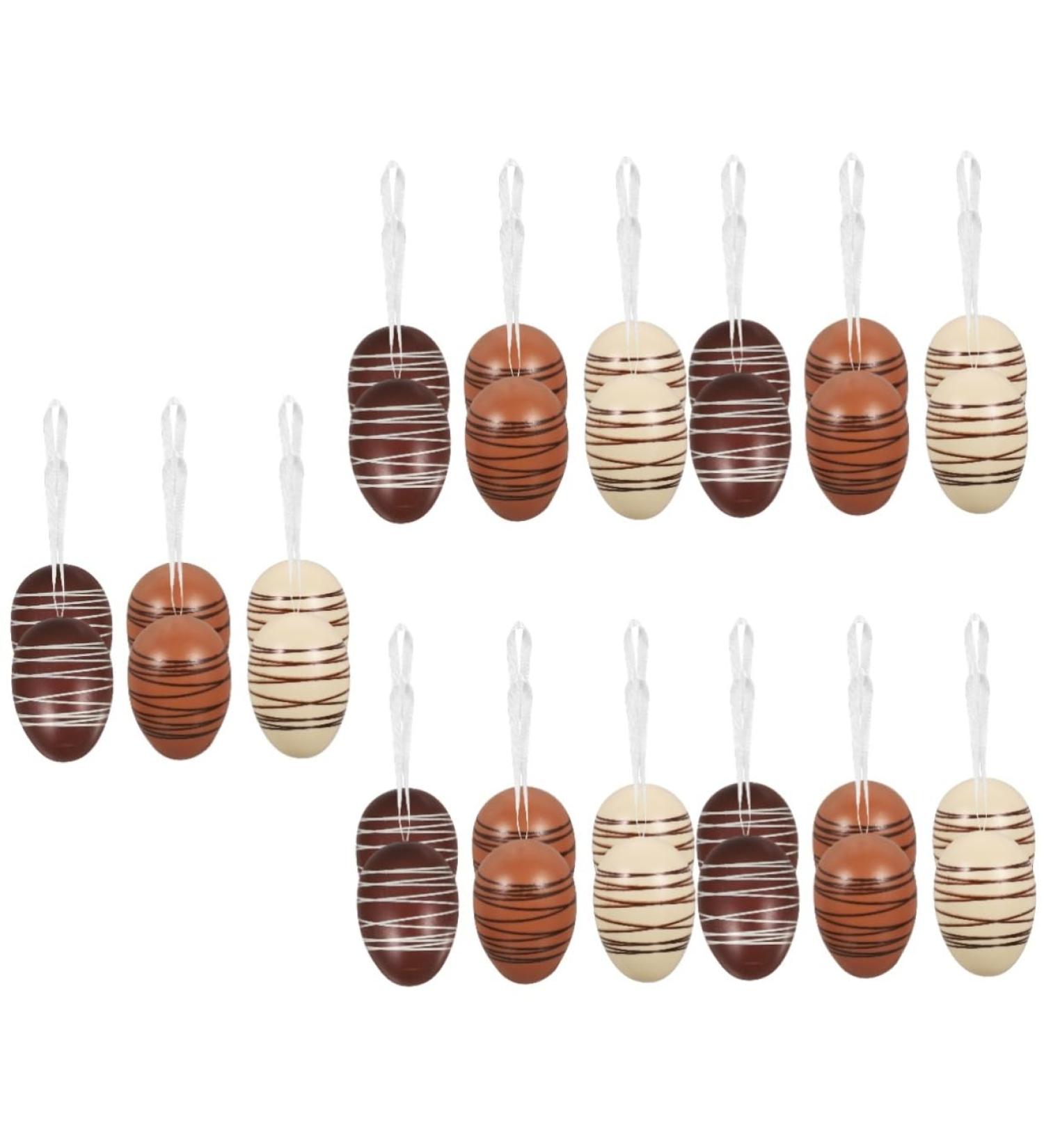 Alipis 30 Pcs Easter Eggs Easter Egg Ornaments Easter Egg Tree Ornaments Spring Accessories Mini Plastic As Shown 3x5pcs 6X4CMx5pcs - Buy Online on GoSupps.com