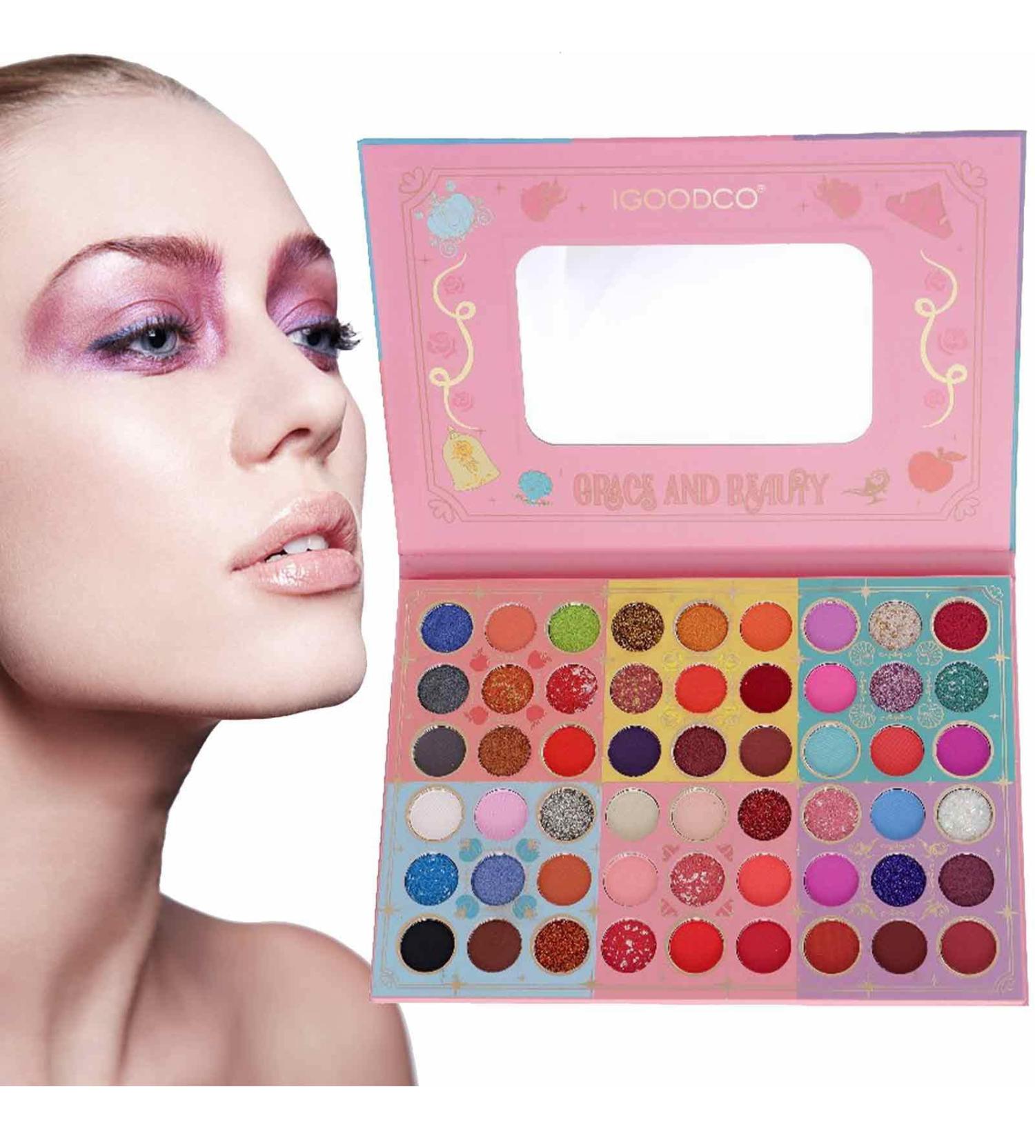 Shimmer Eyeshadow Palette 54 Colors Large Rainbow Eye Shadow - Waterproof High Pigmented Blendable Colorful Eyeshadow Palette for Holiday Cosmetics - Buy Online on GoSupps.com