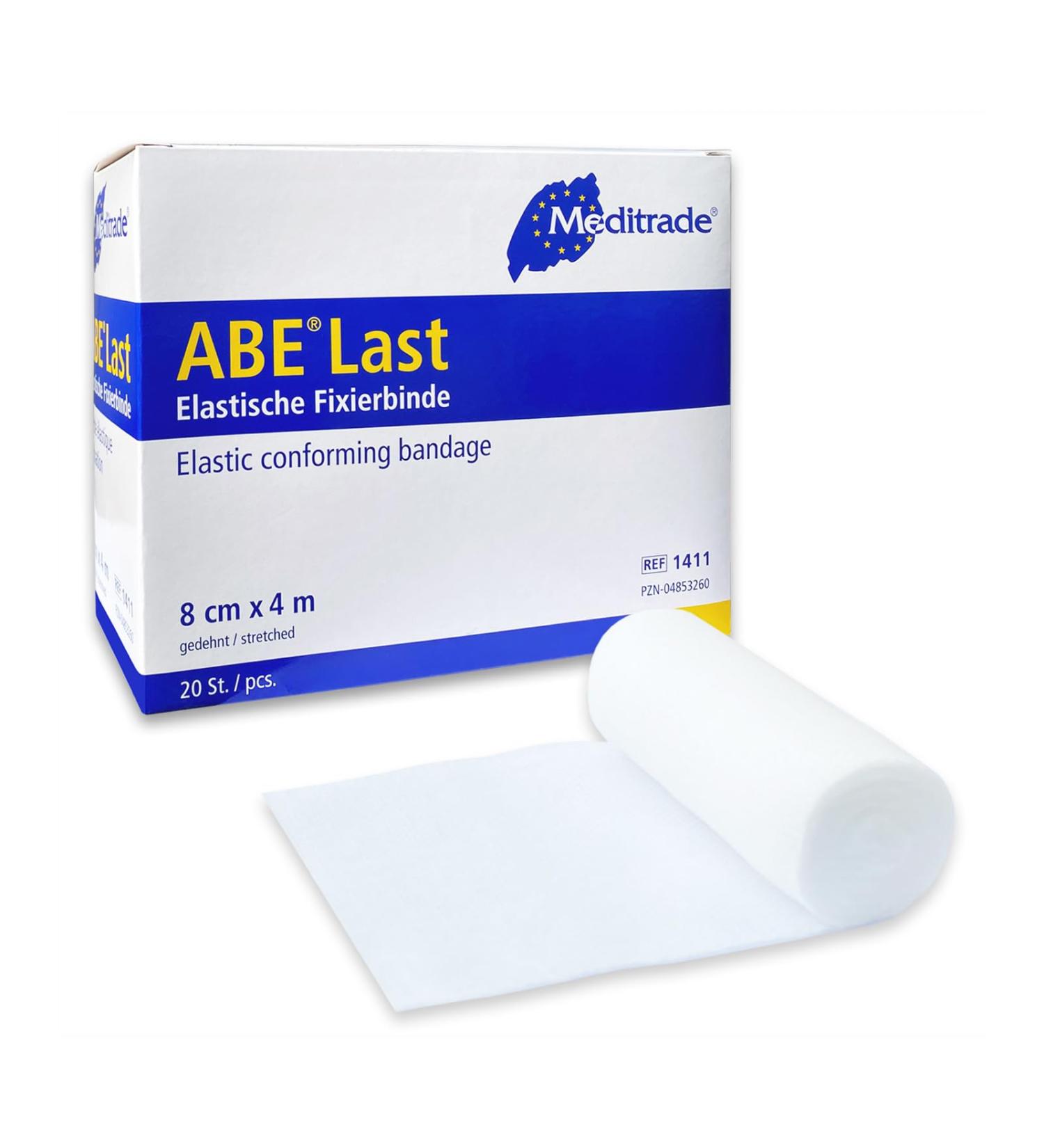 Gauze Bandages 8cm x 4m - 20 Pack | Elastic Latex-Free Dressing Material with 135% Stretchability | International Shipping Available - Buy Online on GoSupps.com