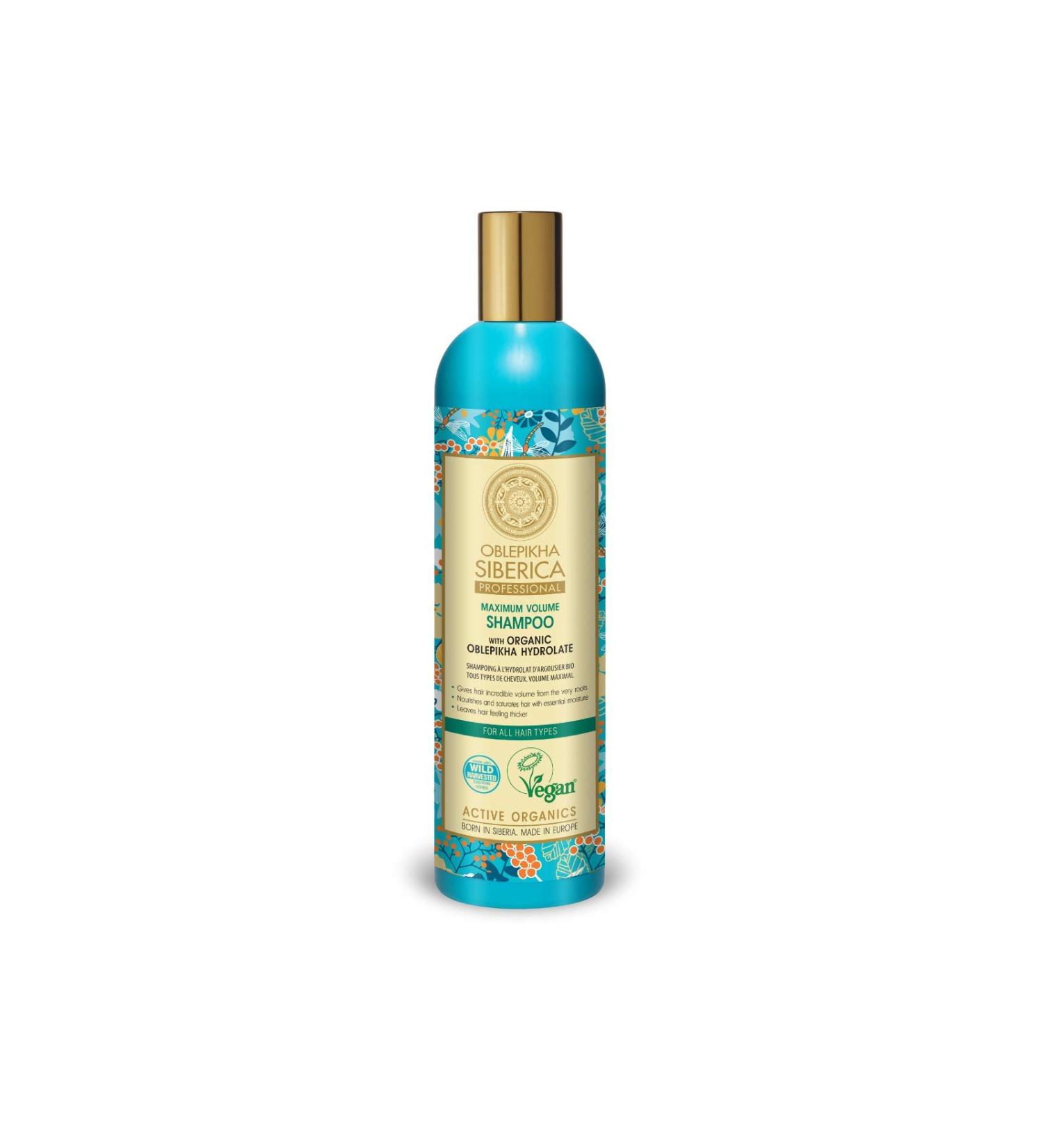 Natura Siberica Oblepikha Shampoo - Maximum Volume for All Hair Types | 400 mL | Buy Internationally - Buy Online on GoSupps.com