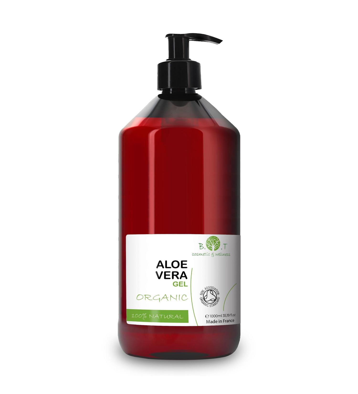B.O.T Cosmetic & Wellness 100% Bio Aloe Vera Gel - Organic Moisturizer & Skin Regenerator for After Sun & Shave | 1L | Cruelty-Free - Buy Online on GoSupps.com