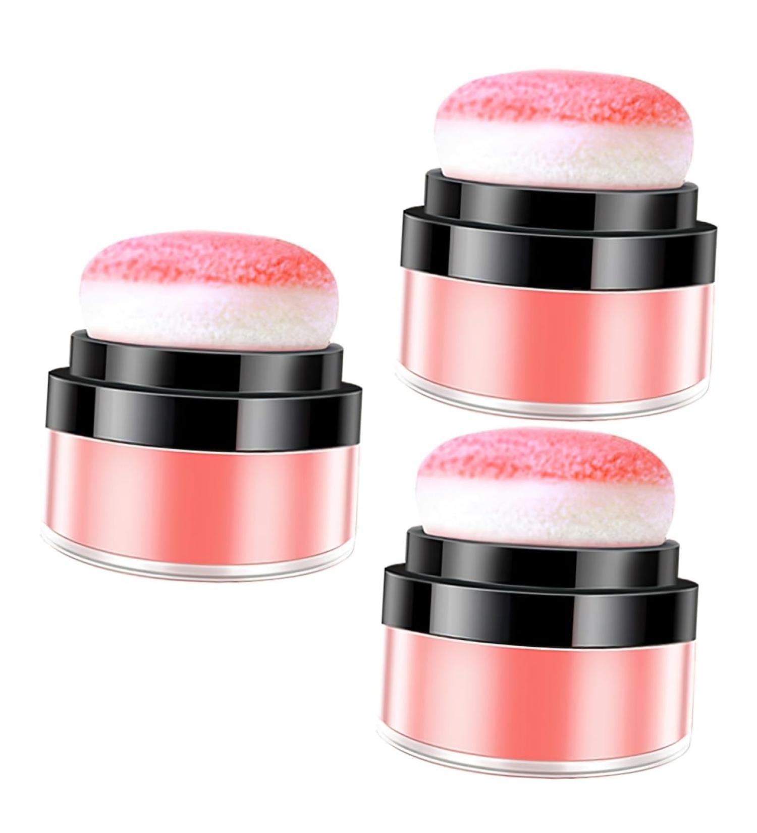 WOONEKY 3pcs Oil Control Cushion Blush Maquillaje Putty Blush Matte Blush Makeup Blush Blusa Rosy Plastic - Buy Online on GoSupps.com