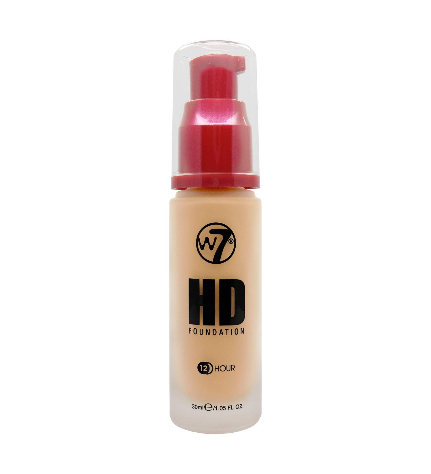 W7 HD Foundation - Rich & Creamy Matte Liquid Makeup | 20 Shades Available | Honey | Vegan & Cruelty-Free | Medium Lasting Coverage - Buy Online on GoSupps.com
