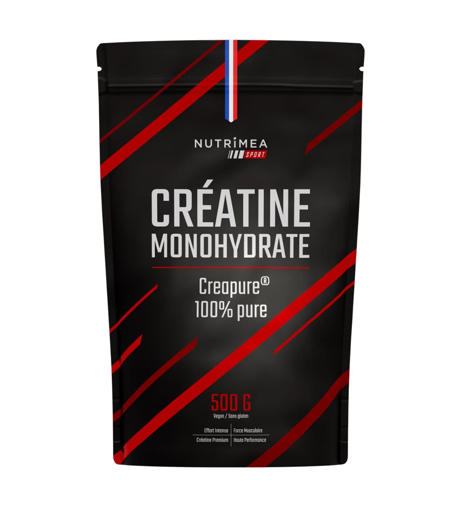 Creapure Creatine Monohydrate - 100% Pure - Performance and Muscle Recovery - Scientific Quality and French Expertise - 500 g - Nutrimea - Made in France - Buy Online on GoSupps.com