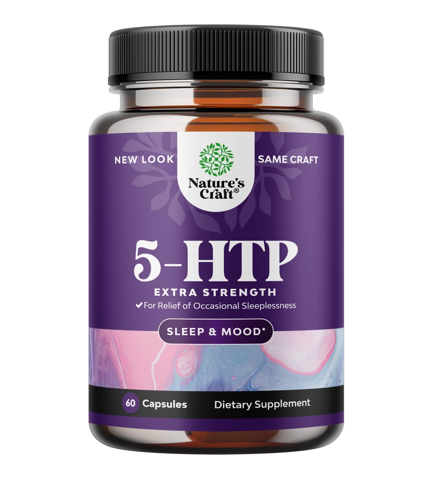 5-HTP 100mg Mood & Sleep Support Supplement - Griffonia Simplicifolia Capsules - Buy Online on GoSupps.com
