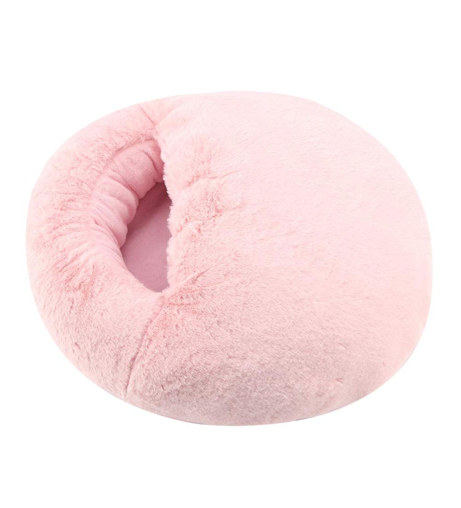 NATUDECO USB Electrically Heated Foot Warmer - Rabbit Fur Heating Pillow Slippers for Men & Women | Winter Comfort for Home & Office (Pink) - Buy Online on GoSupps.com