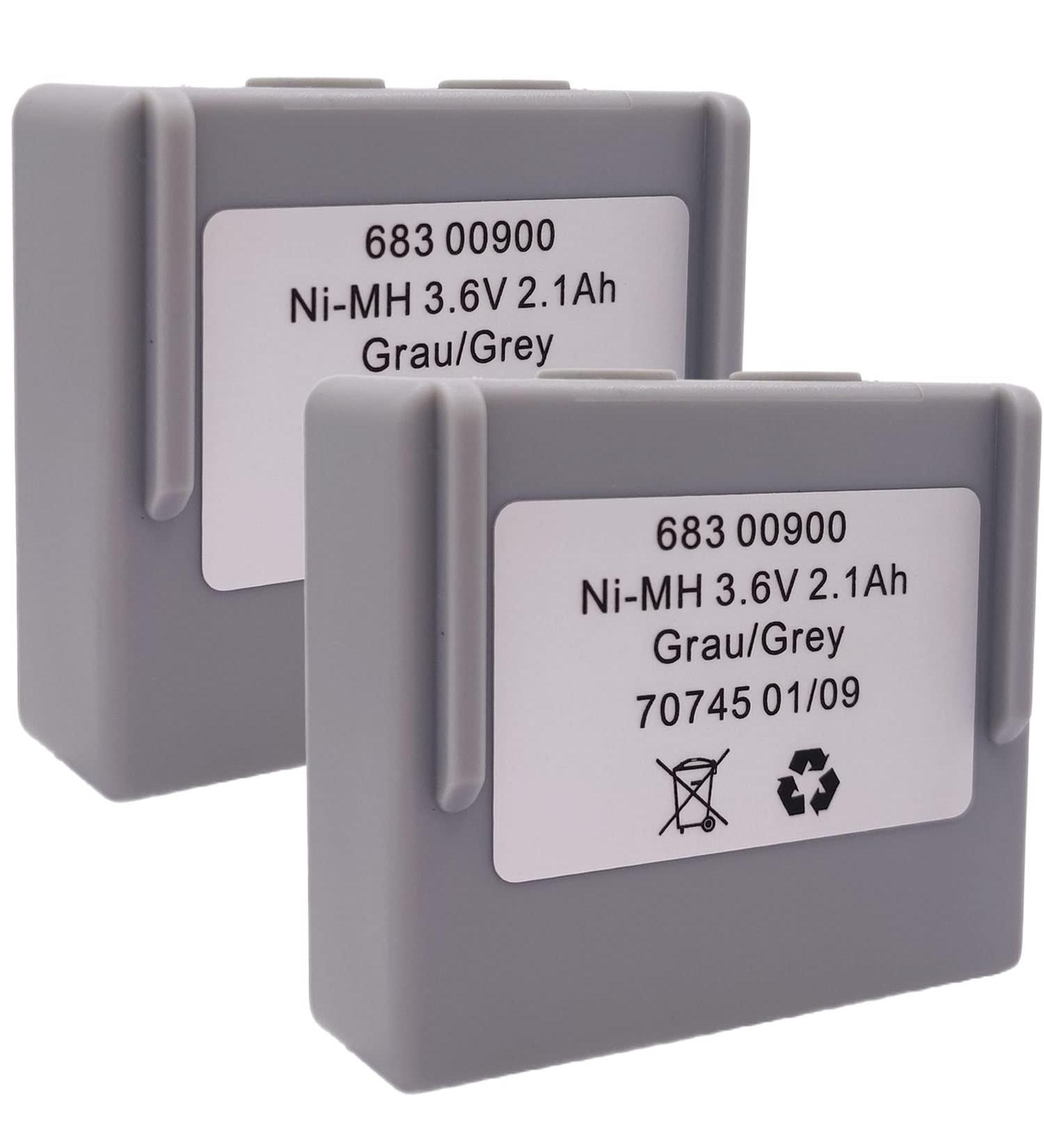 2-Pack Rechargeable 3.6V 2.1Ah Ni-MH Grey Batteries for HETRONIC Remote Control - Durable 2100mAh Performance - Buy Online on GoSupps.com