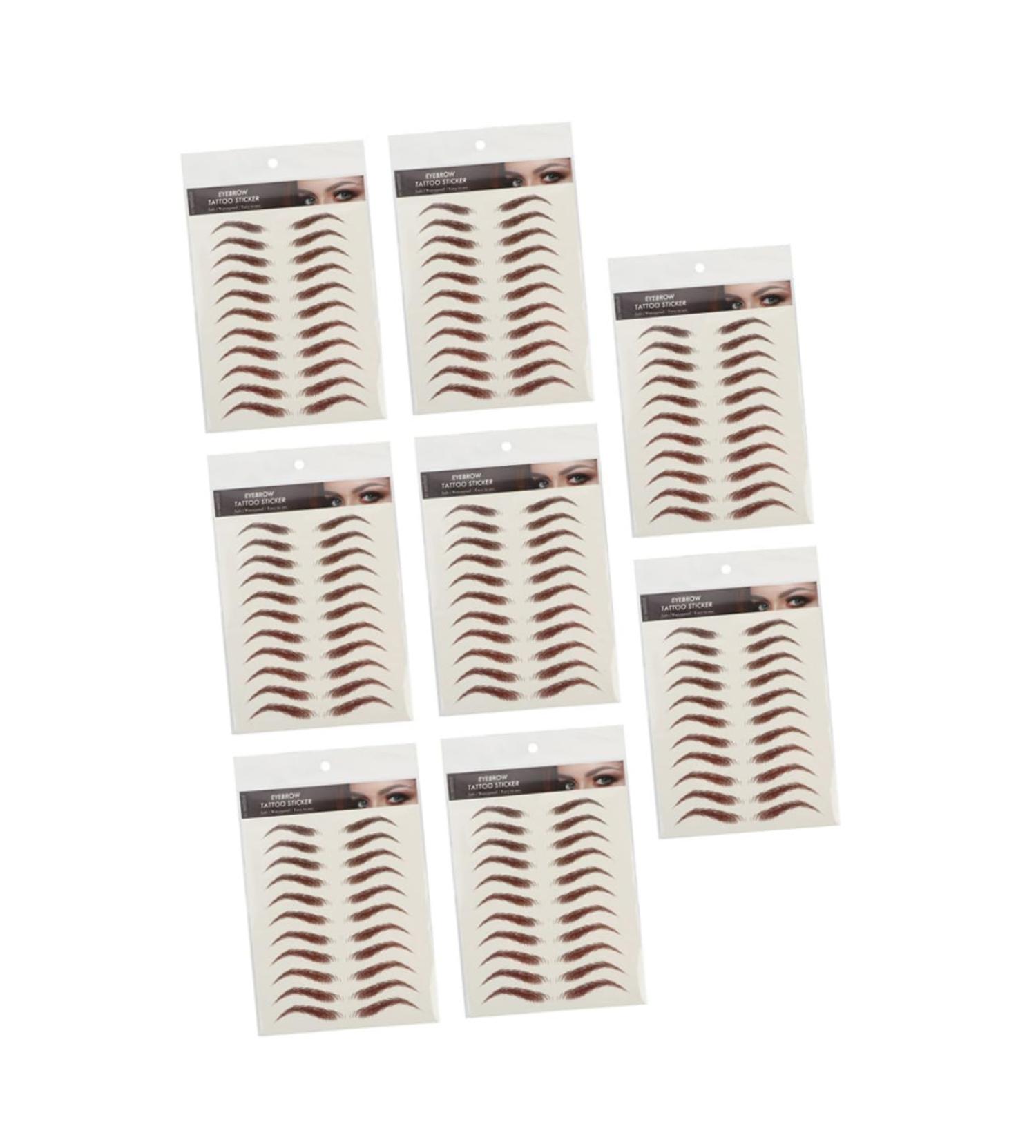 FRCOLOR 9 Sheets Waterproof Eyebrow Stickers Stick on Eyebrows 6d Hair-like Eyebrows Stickers Make up 3d - Buy Online on GoSupps.com