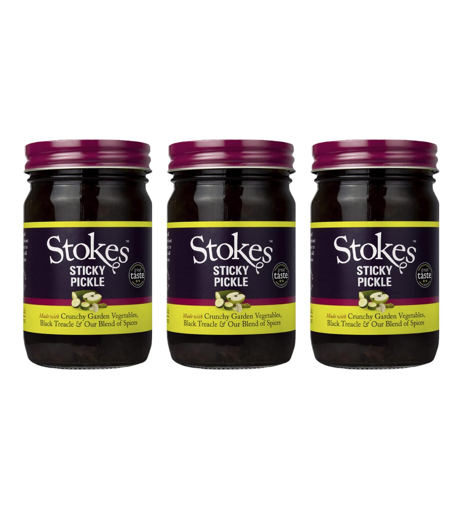 Stokes Sticky Pickle Jar 430g - Pack of 3