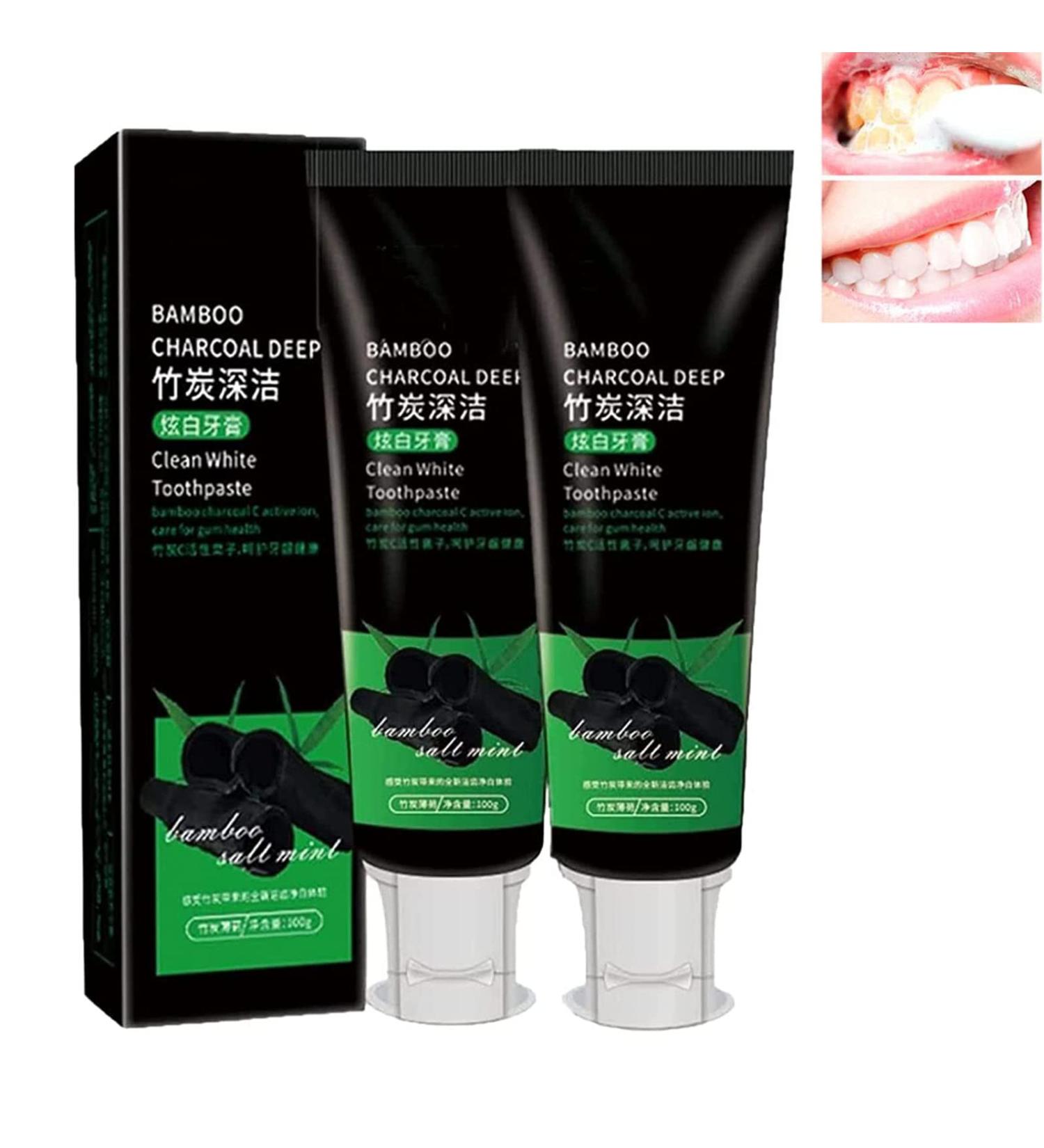 heofonm Yanjiayi Bamboo Charcoal Deep Toothpaste Yanjiayi Clean White Toothpaste Yanjiayi Bamboo Charcoal Toothpaste Activated Charcoal Deep Clean White Toothpaste (2pcs) - Buy Online on GoSupps.com