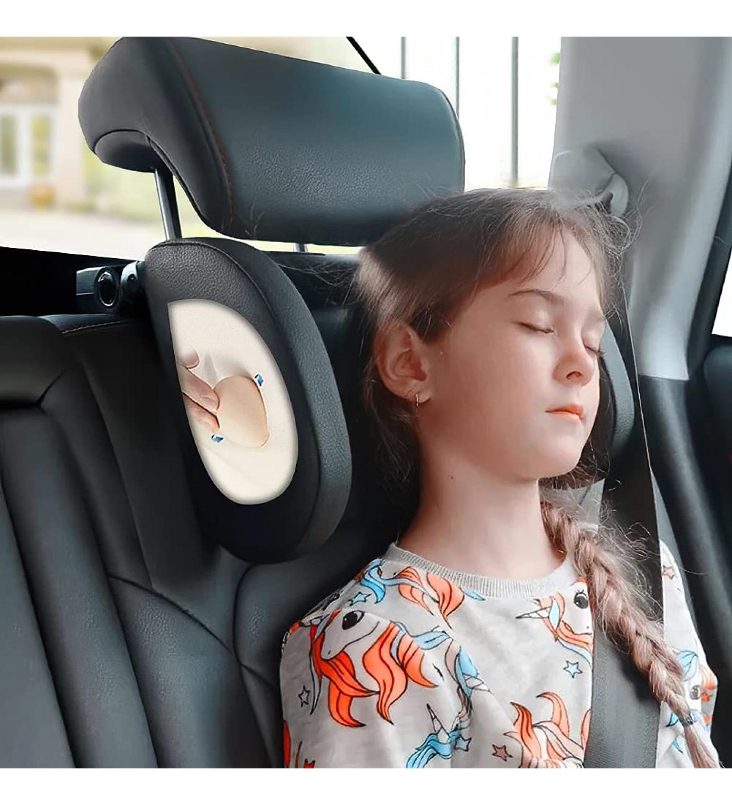 URAQT Car Seat Headrest Pillow - 180 Adjustable, Elastic Carbon Fiber Head Support for Neck Protection, Black - Buy Online on GoSupps.com