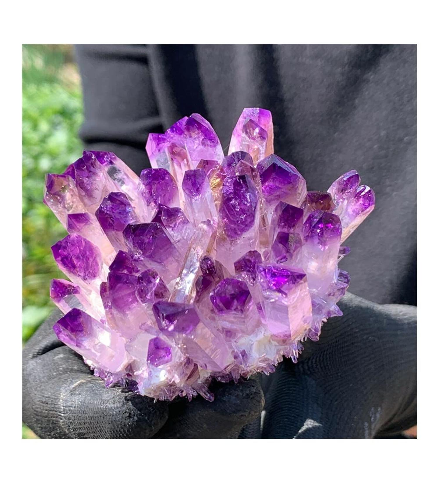 Natural Crystal Rough Purpl Phantom Quartz 400-450g Beautiful - Buy Online on GoSupps.com