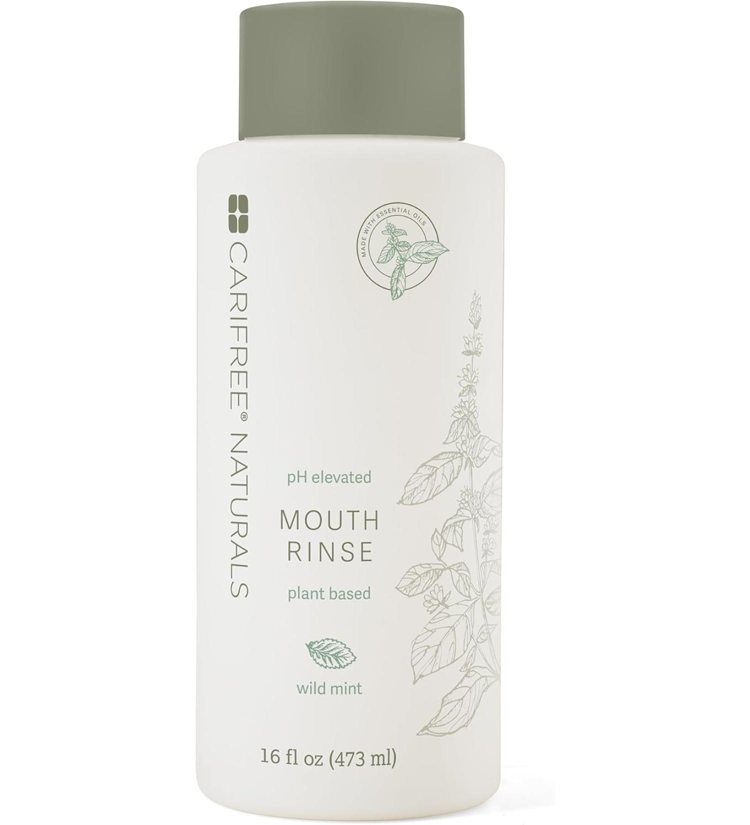 CariFree Naturals Mouth Rinse pH Elevated with Magnolia Bark & Essential Oils Organic Ingredients Alcohol-Free - Wild Mint - 16 Fl Oz - Buy Online on GoSupps.com