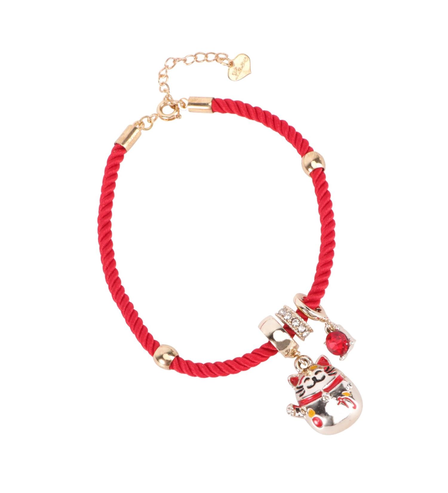TEHAUX 2 Pcs Red String Bracelet Abundance Red Bracelet Lucky Rope Strap Red Rope Bangle Chinese Red Bracelet Knitting Gift New Year Gift Womens Gifts Year of Birth Alloy Jewelry Student - Buy Online on GoSupps.com