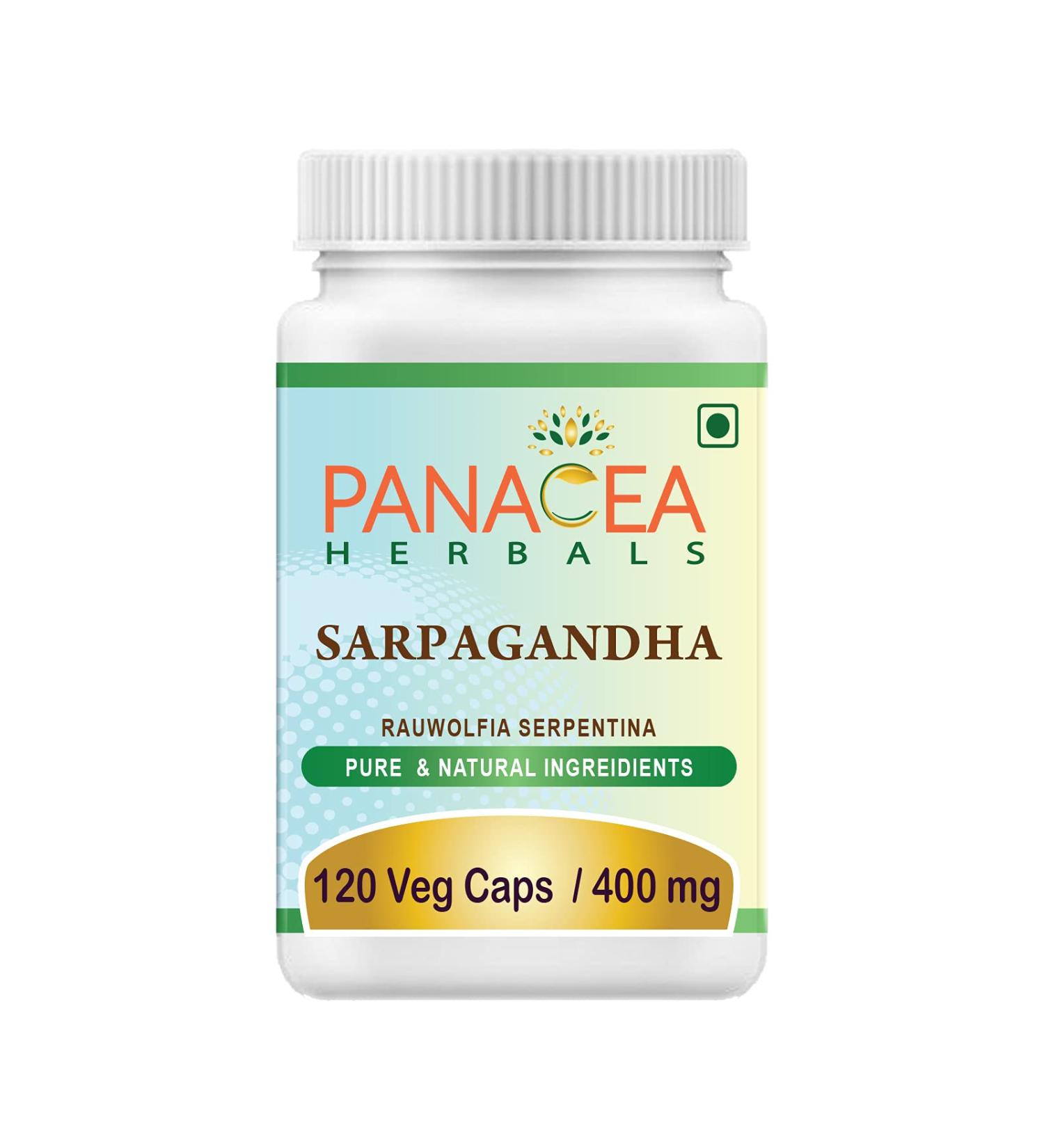 Panchaveda Panacea Herbals Rauwolfia Serpentina Capsules - 120 Count 400mg Veg Caps | Sarpagandha Vati Indian Snakeroot Supplement - Buy Online on GoSupps.com
