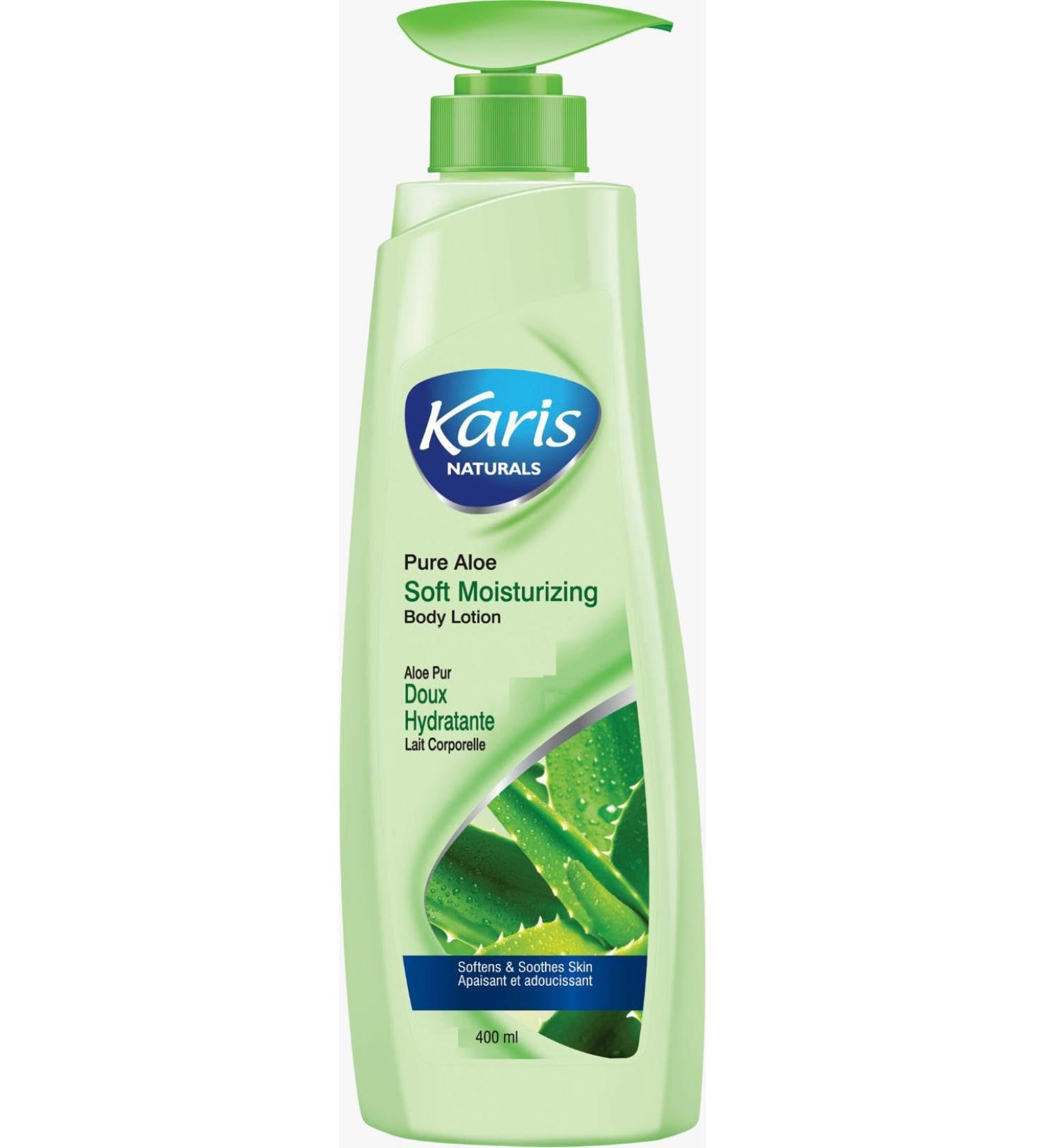 Karis Naturals Pure Aloe Soft Moisturizing Lotion Hydrating Body Lotion with Aloe Vera and Shea Butter for All Skin Types 400ml