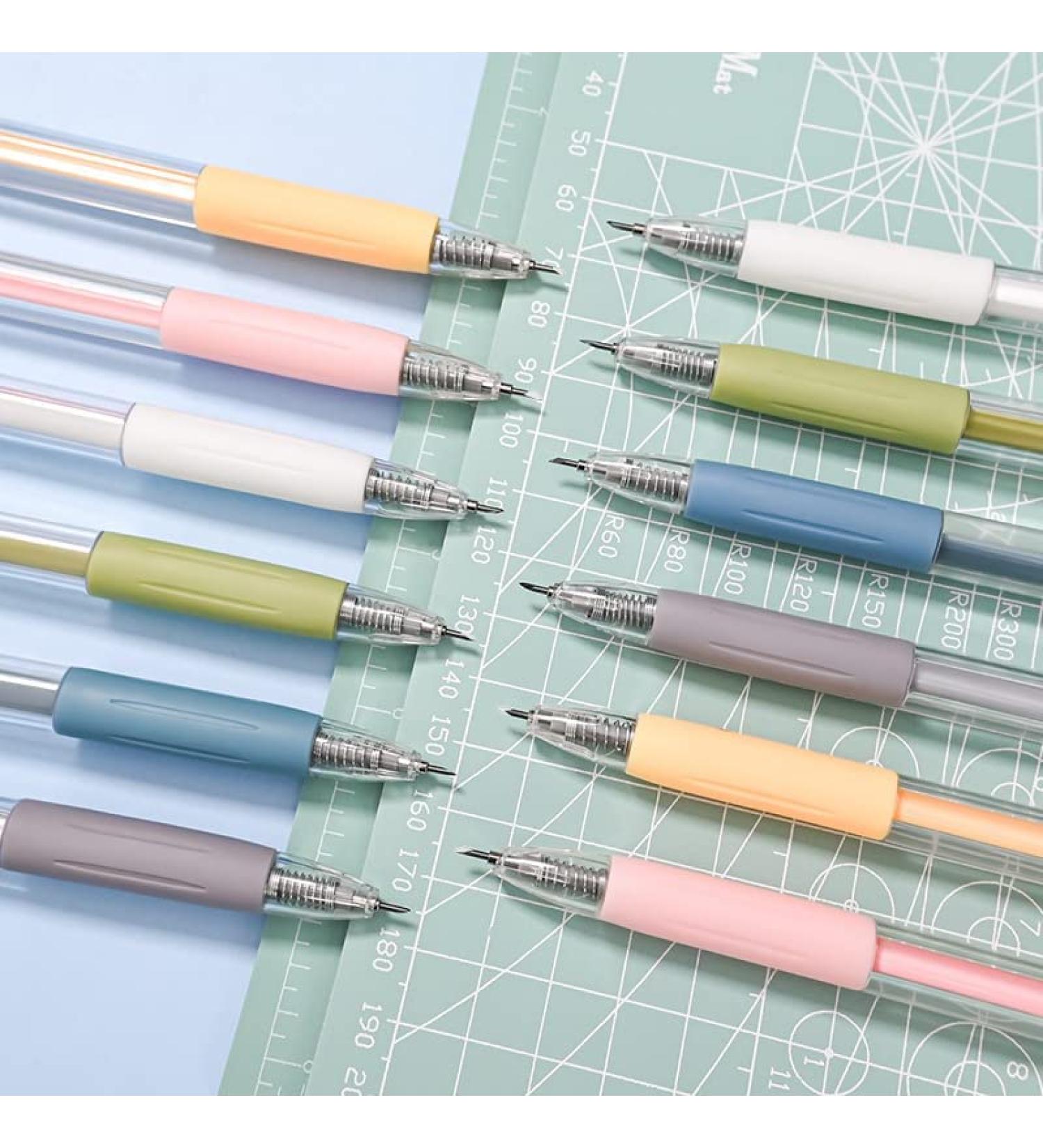 Cartoon Pattern Student Utility Knife Pen  Craft Cutting Tool Paper Pen Cutter Knife Creative Retractable  Cutter Knife Creative Retractable Precision Paper Cutting Carving Tools (12PCS) - Buy Online on GoSupps.com